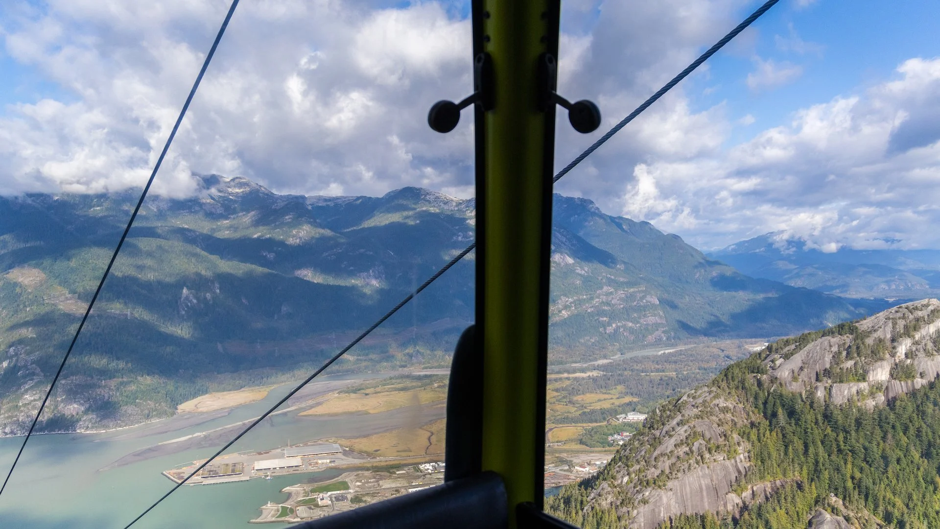 Looking down onto Squamish.