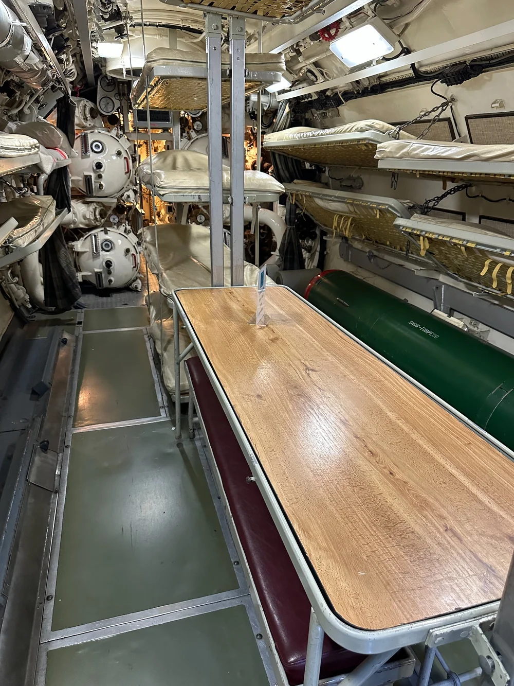  It’s crazy - some of the crew sleep amongst the torpedo storage! 