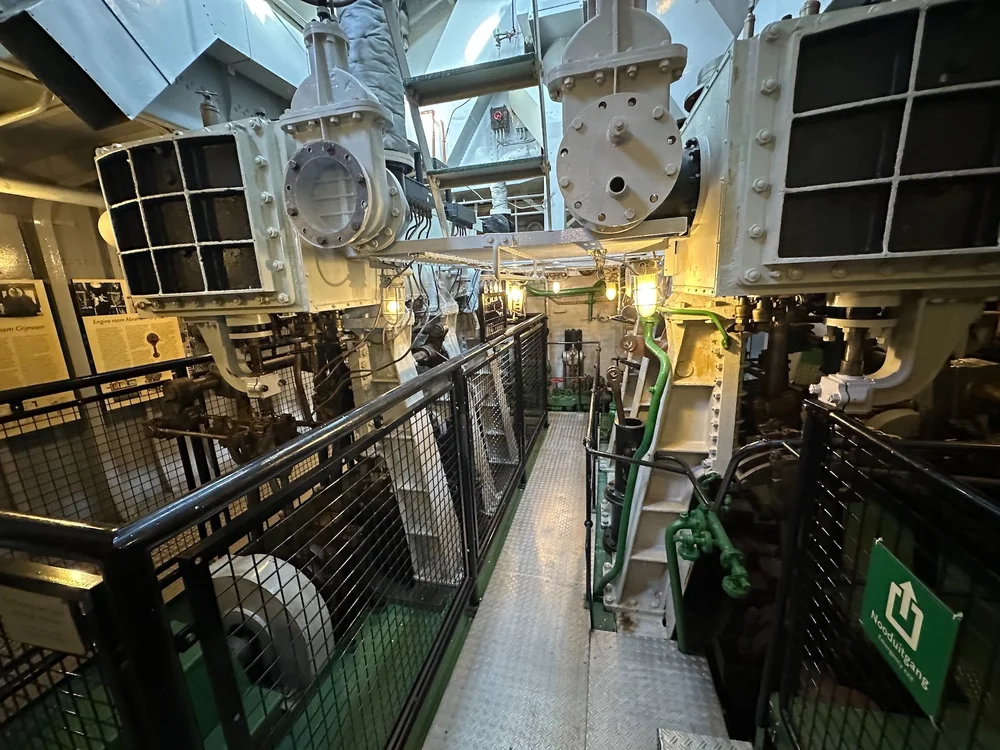  The engines were surprisingly large for the smaller ship. 