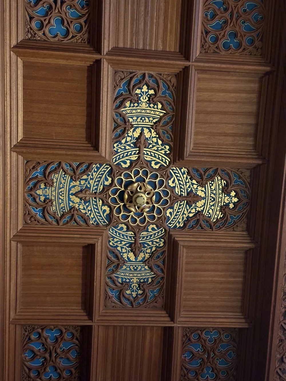  An example of how ornately carved all the rooms are. This is typical of the ceilings throughout the castle. I cannot imagine how long it took to do all this work.  