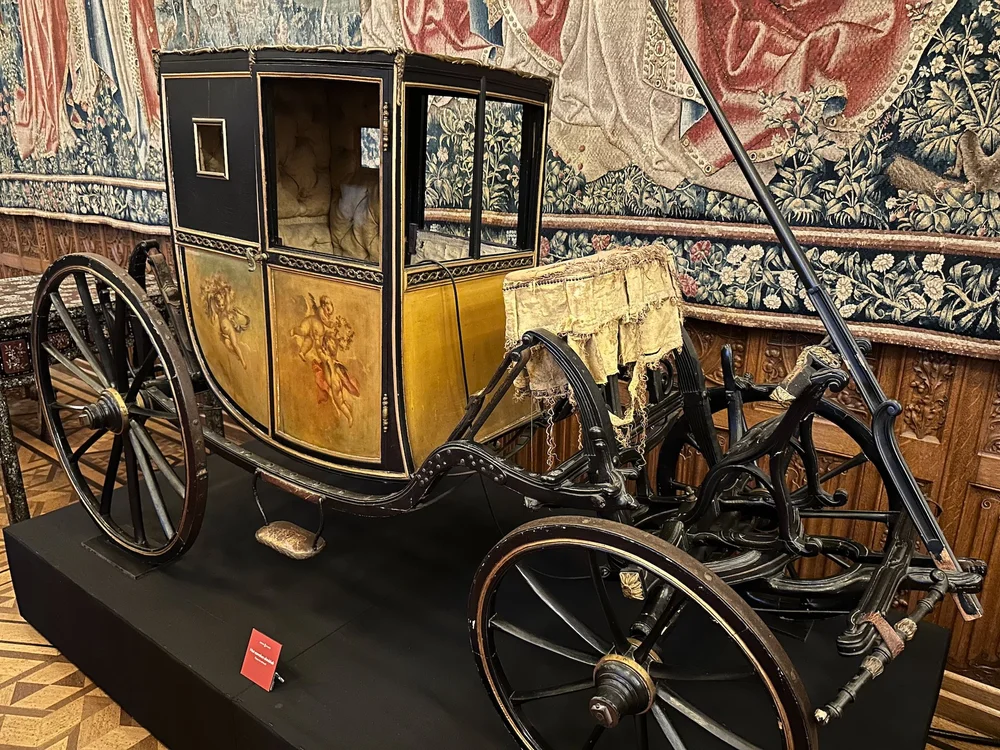  In the room they also had a selection of small carriages on display.  