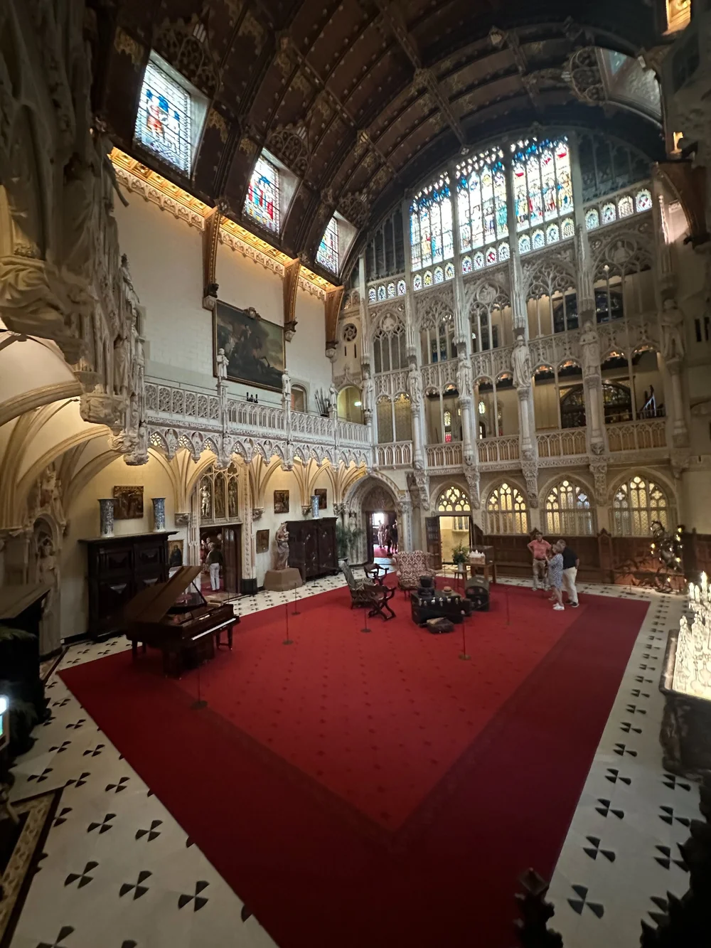  A wider angle view. It’s hard to describe all the amazing features of this room. The carved facades and stained glass are just breathtaking.  