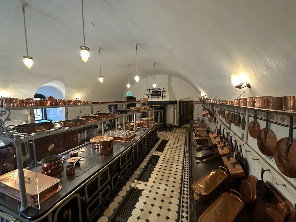  The kitchens, down in the basement might have been my favourite part of the whole castle.  