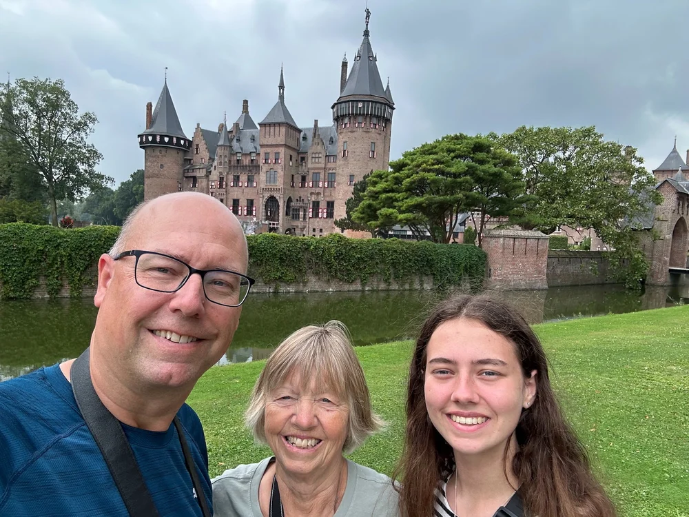  Selfie time, with the castle.  