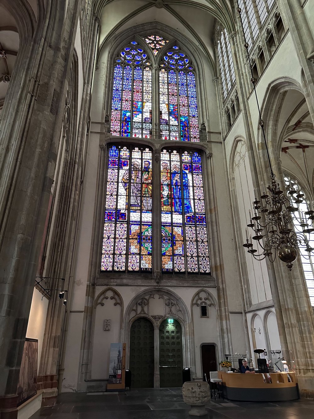  The front entrance was stunning, especially the stained glass.  