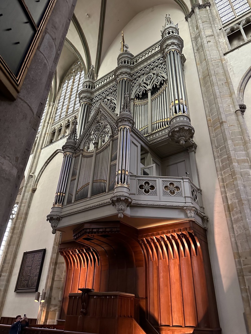 The imposing pipe organ, at the back of the cathedral.  