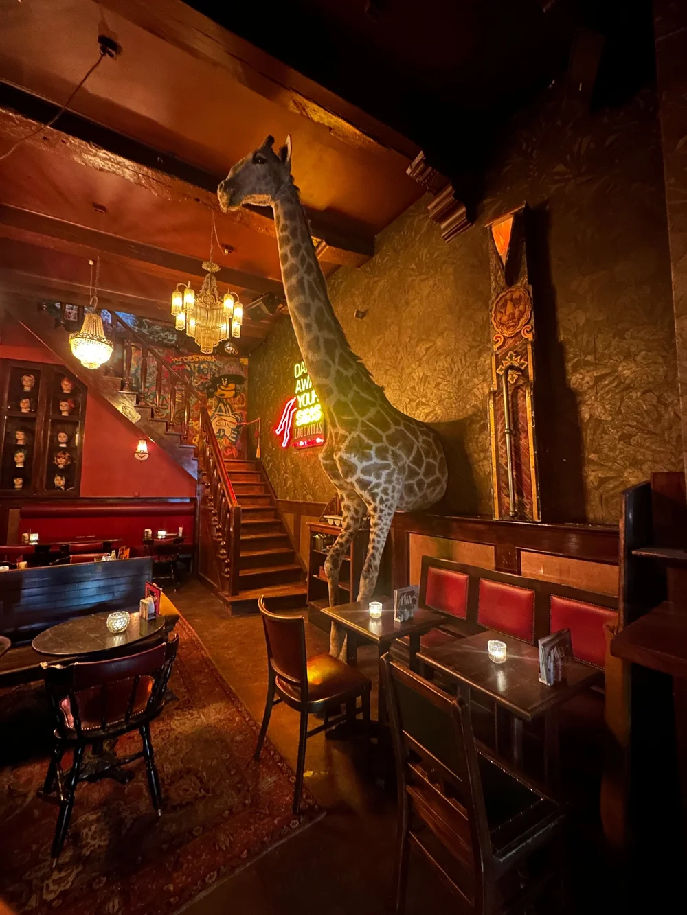  Of course there was a stuffed giraffe inside… 