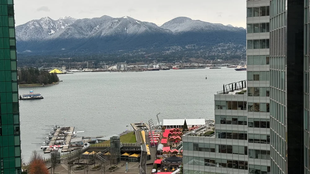  Justine took this photo from her office - mountains, seaplanes and the Christmas Market - it’s a pretty nice view! 