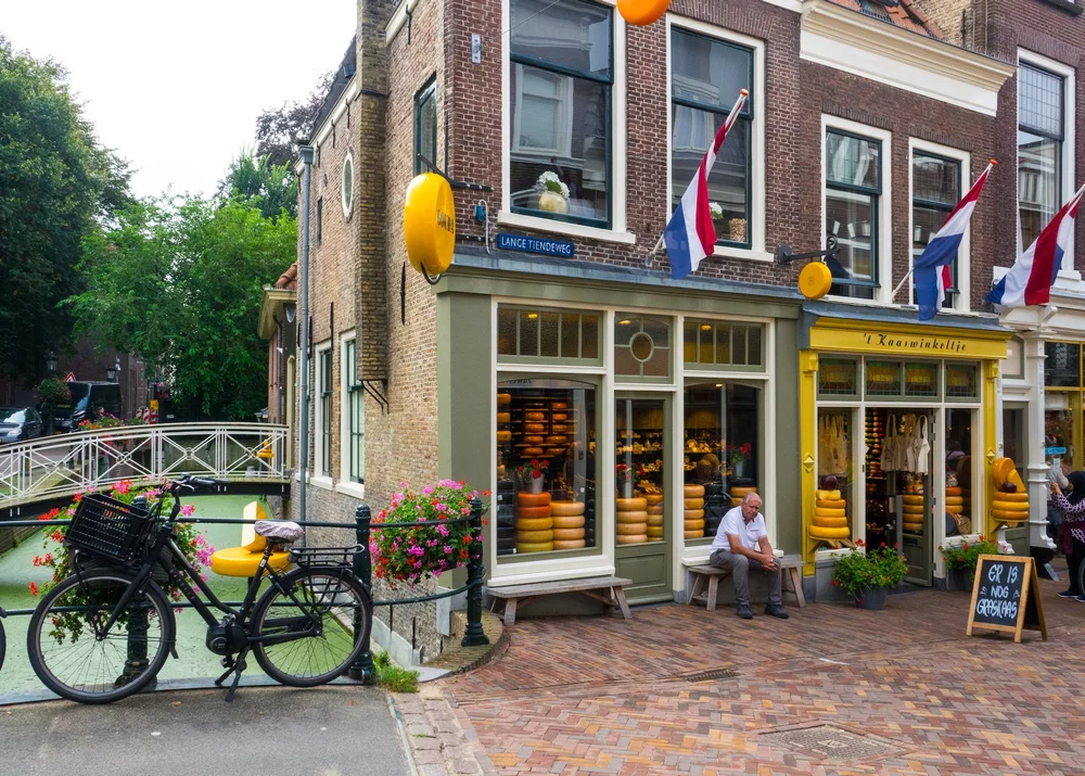  The cheese shop set a perfect scene in the village. 