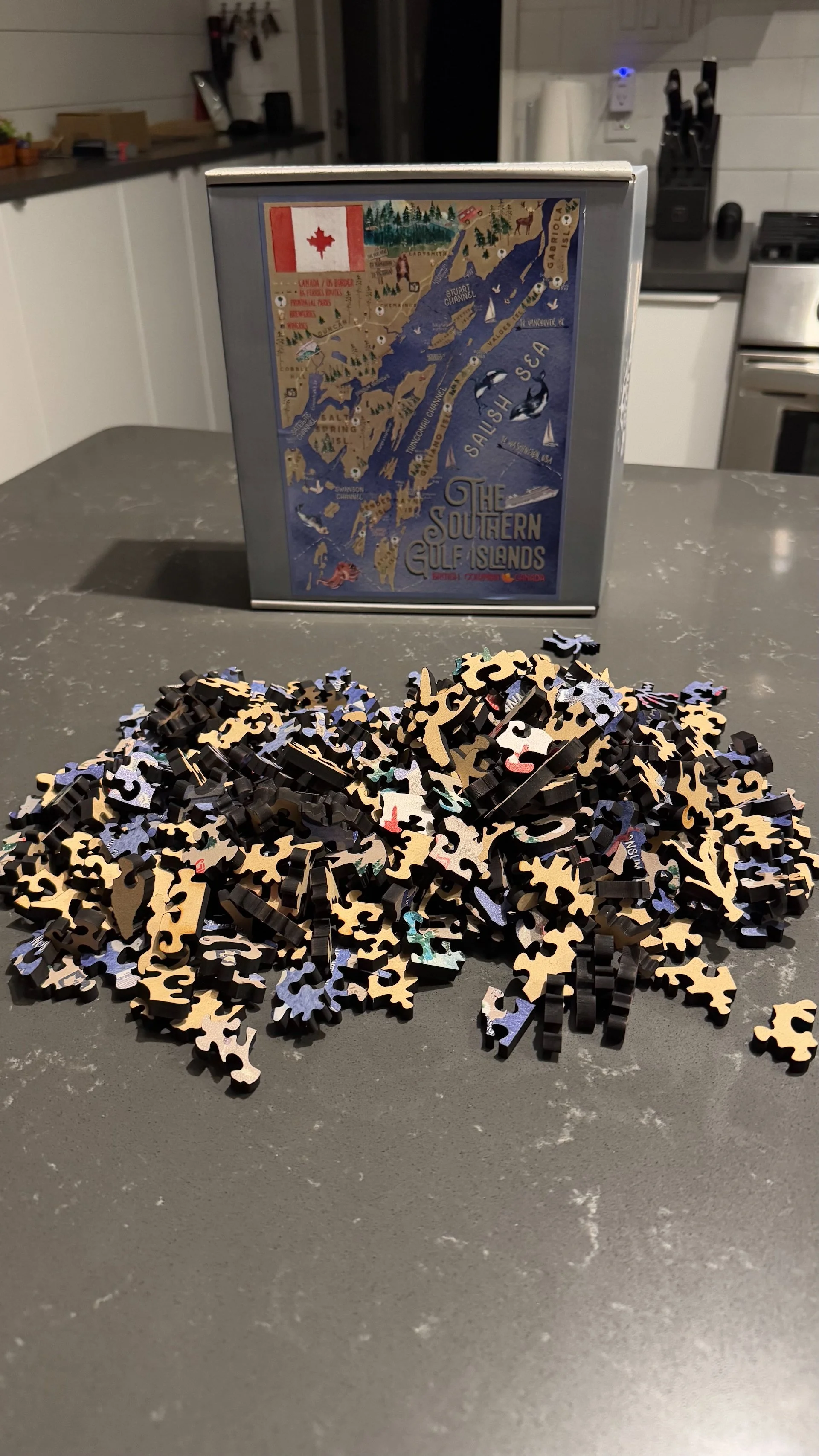 Our puzzle - very topical for a rainy weekend on Galiano.