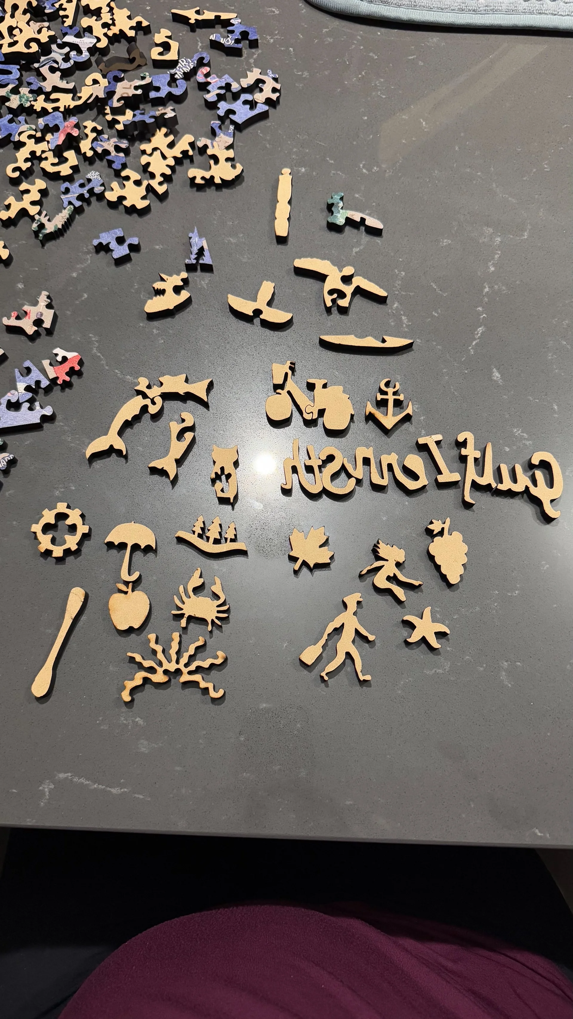 Some of the fun shapes the pieces take when they can be cut by laser.