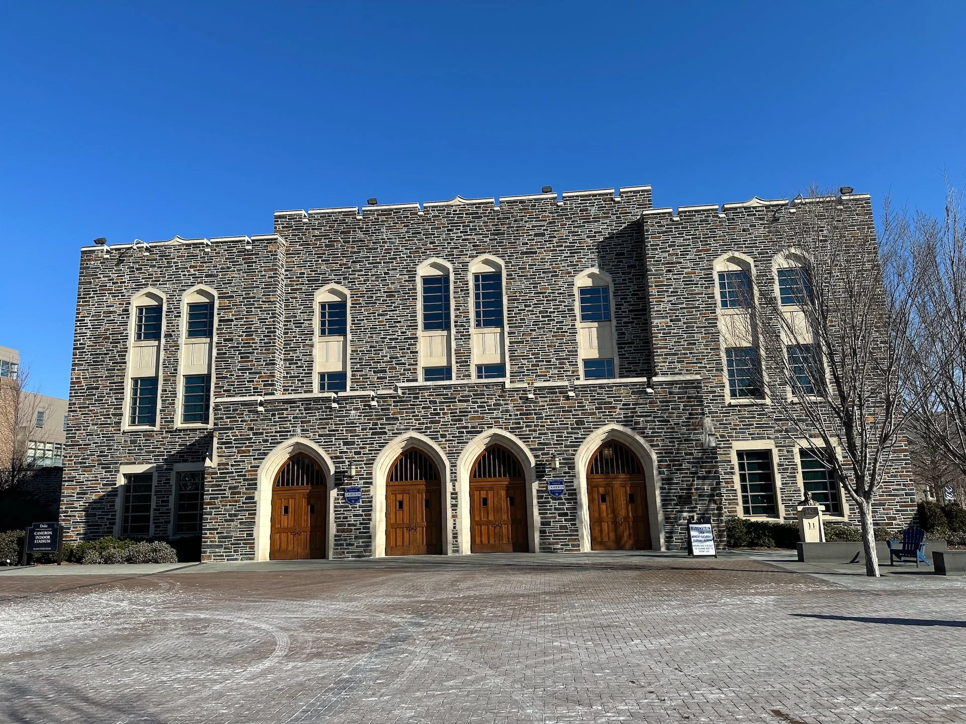  Cameron Indoor Statium - home of Duke basketball and the Coach K Court.  