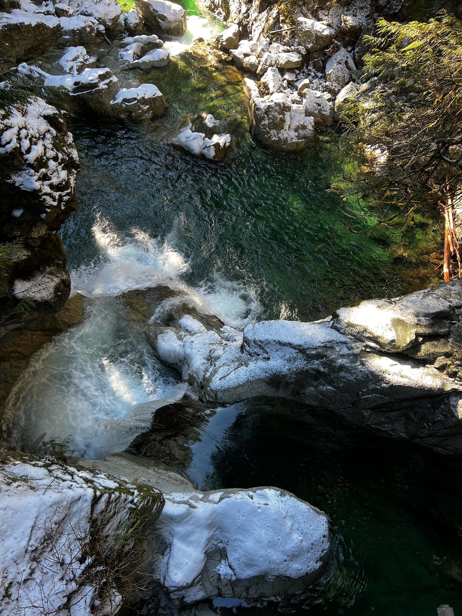  One of the reasons the area is so popular in the summer is many people will slide down the mini waterfalls. Not the safest… 