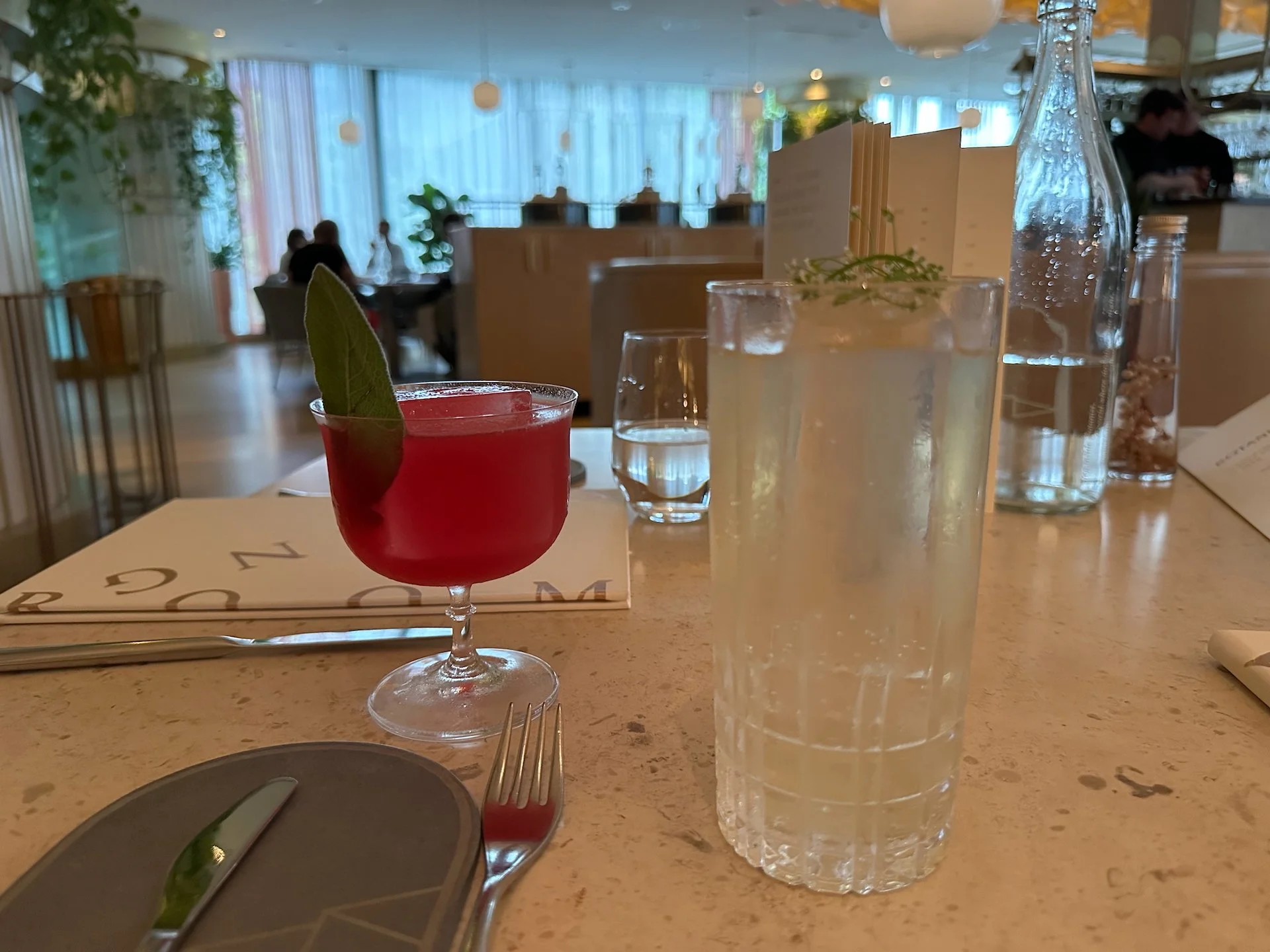  We had some fancy cocktails.  