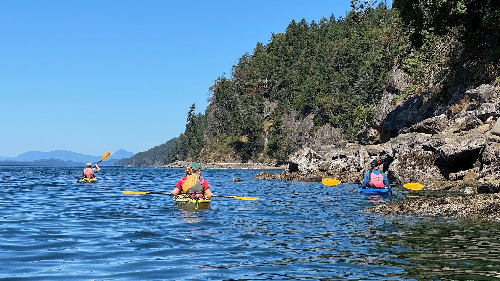  Exploring the coast line.  