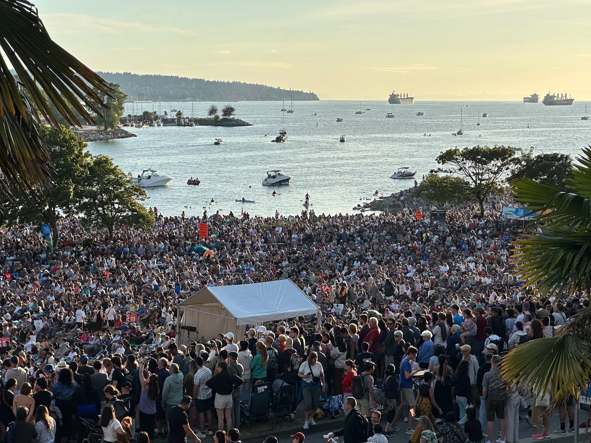 They expected over 15,000 people and the beach seemed like there was easily that many. 