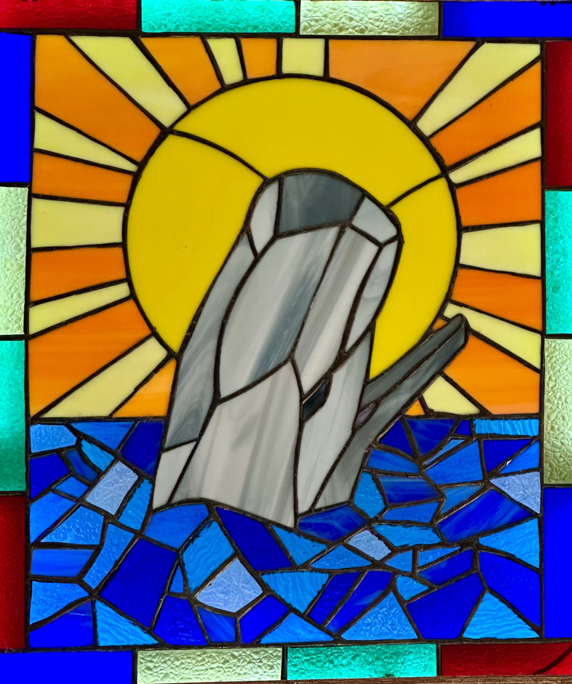  Stained glass version of the logo. 
