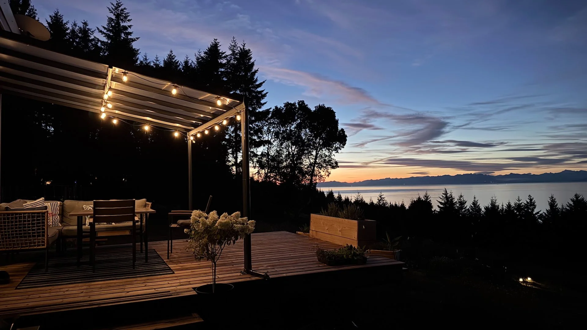  The “new” deck is amazing for sitting out on summer evening.  