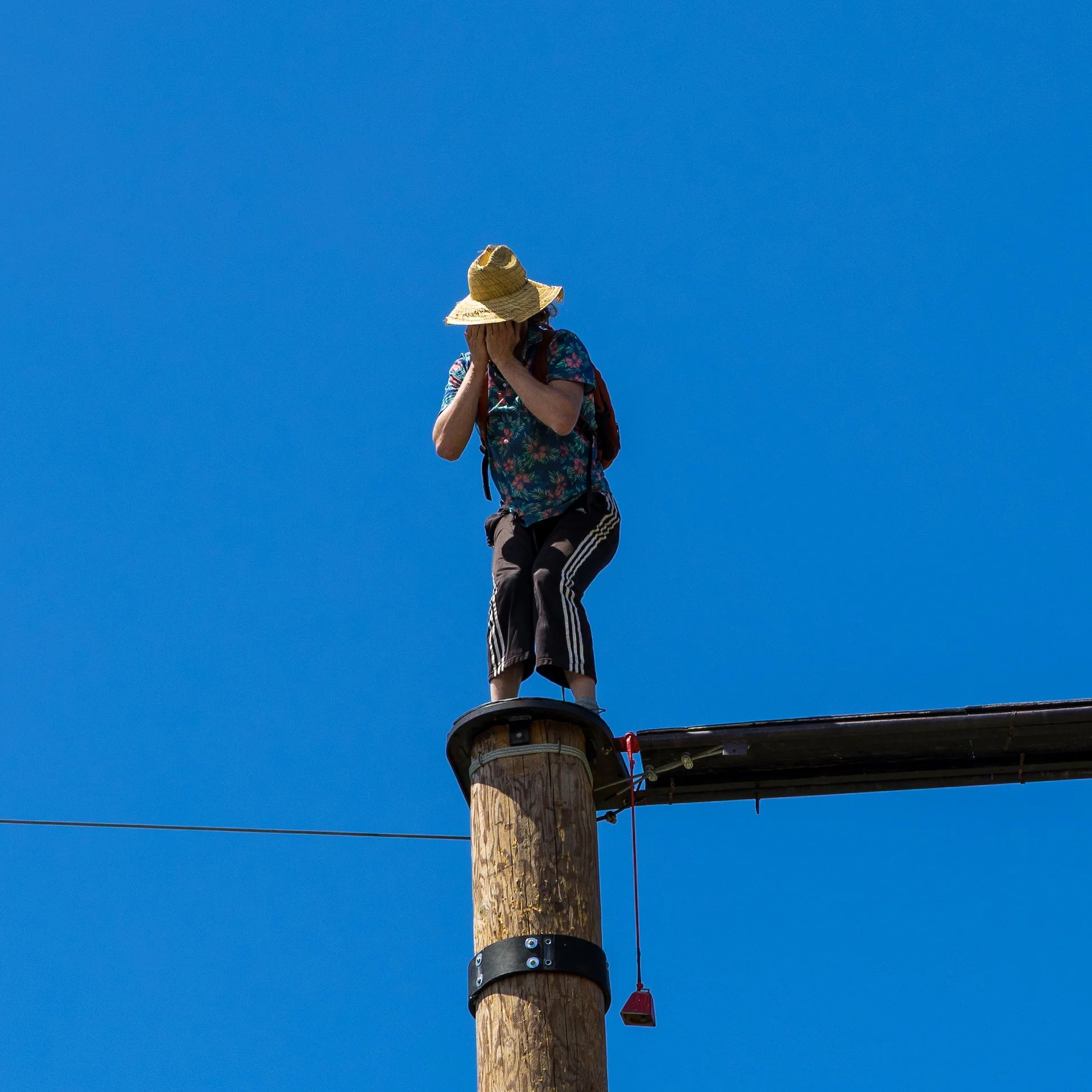  There’s no way I’m getting up that high. 