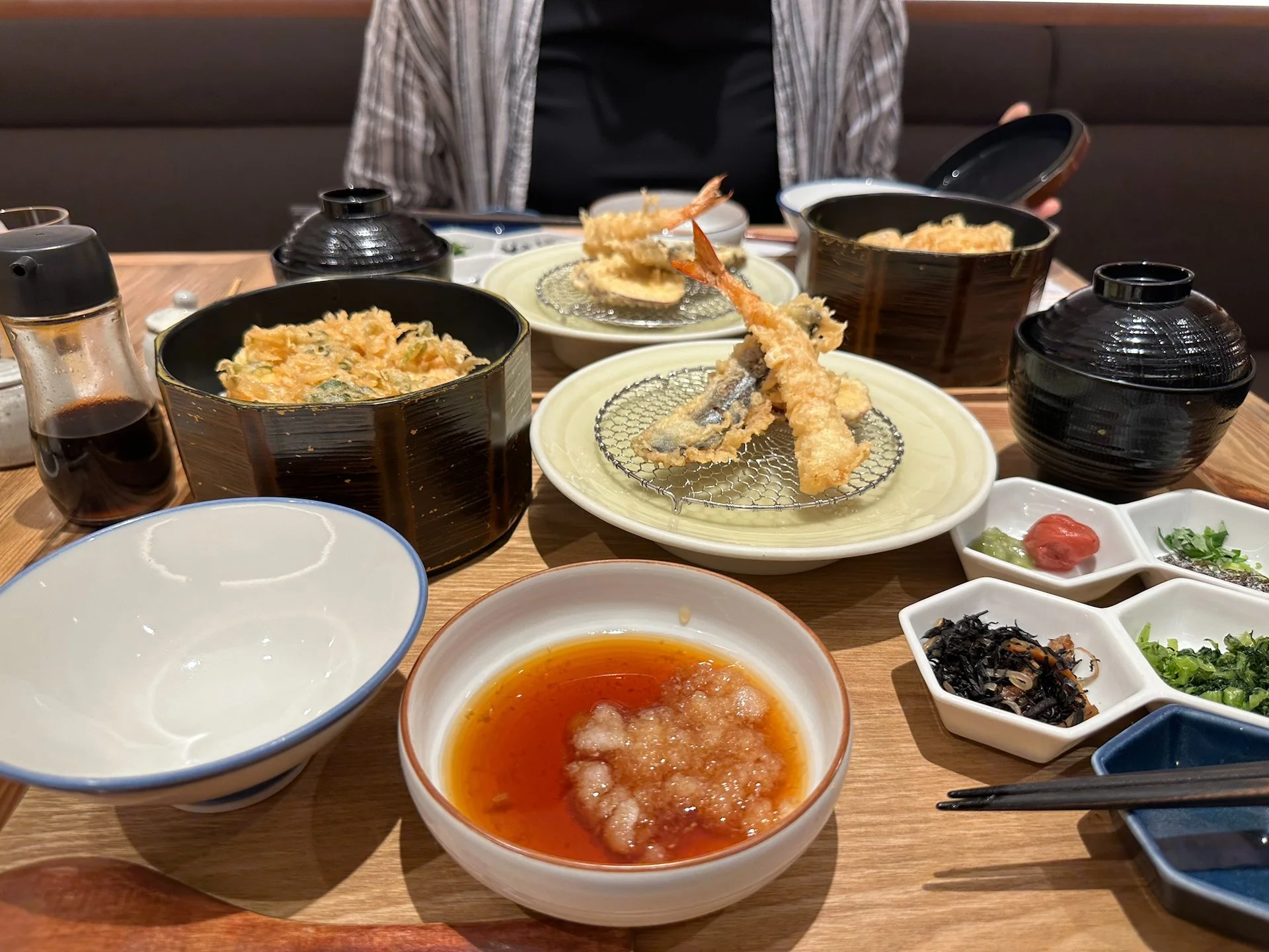  All the various components that made up our very complex and tasty dinner. 