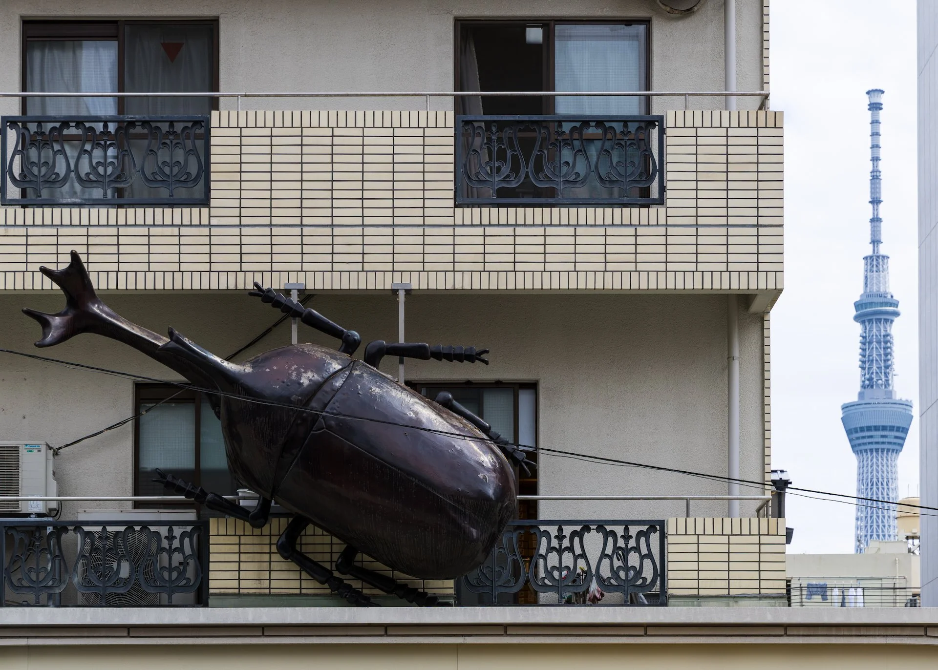  They seem to have a thing for big critters on the sides of buildings… 
