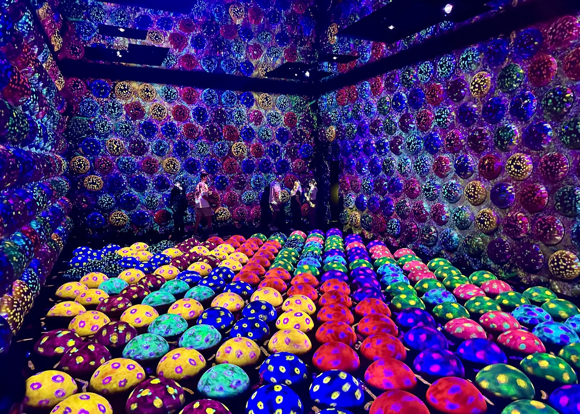  You had to run or walk across the bouncy balls. 