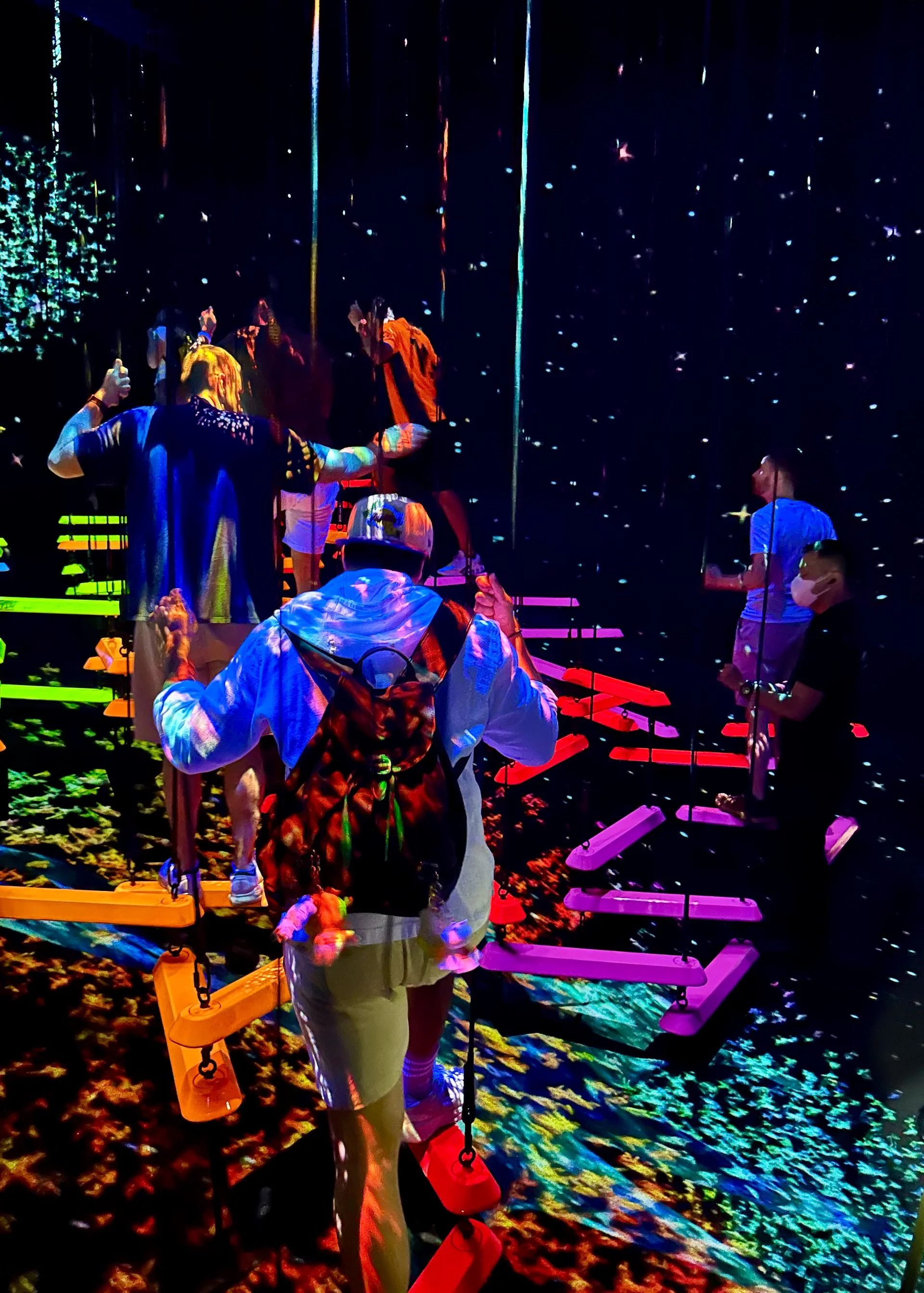  This was the hardest part - walking up the hanging stairs. 