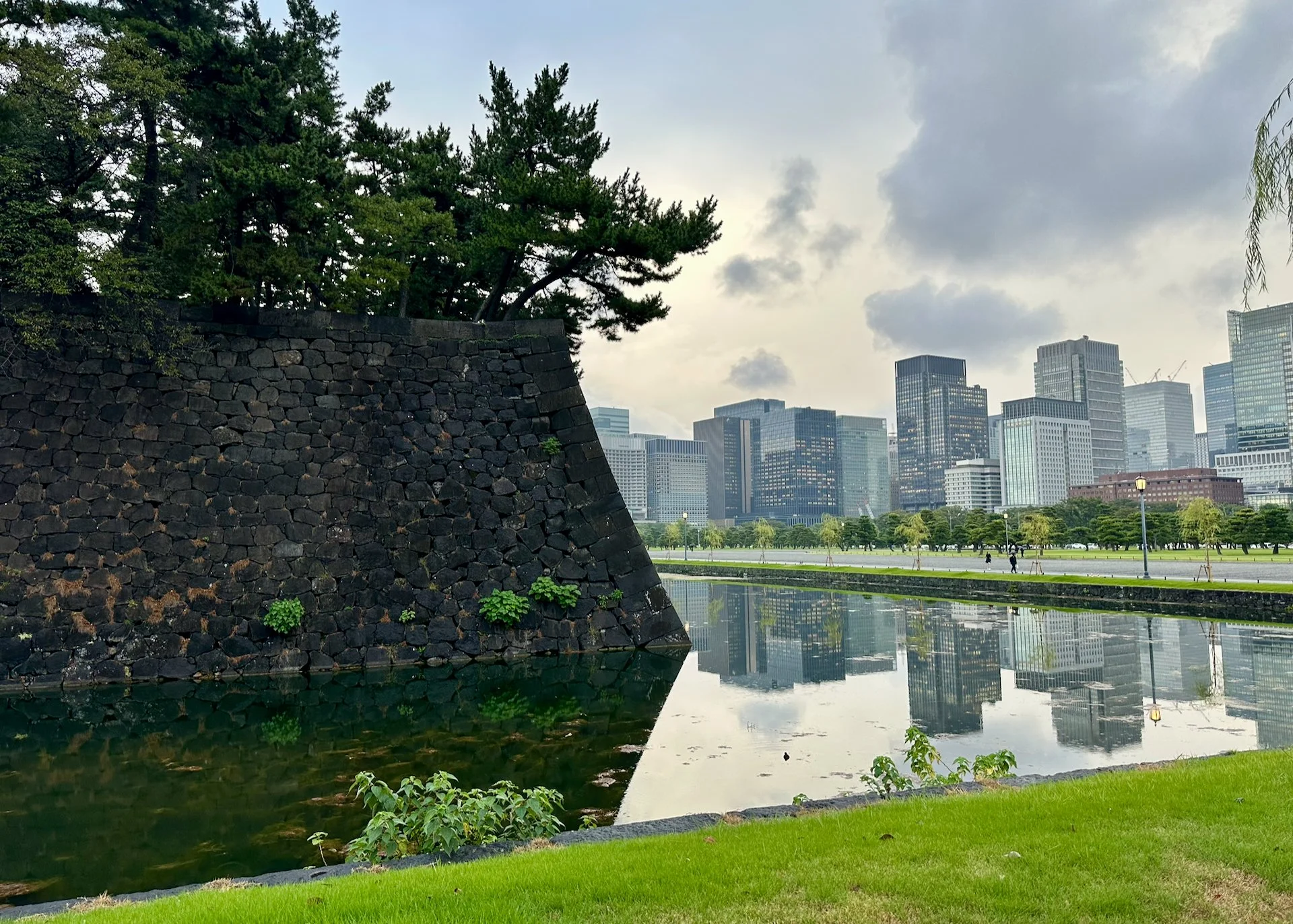  A great view of the huge stone walls that surround the palace grounds.  