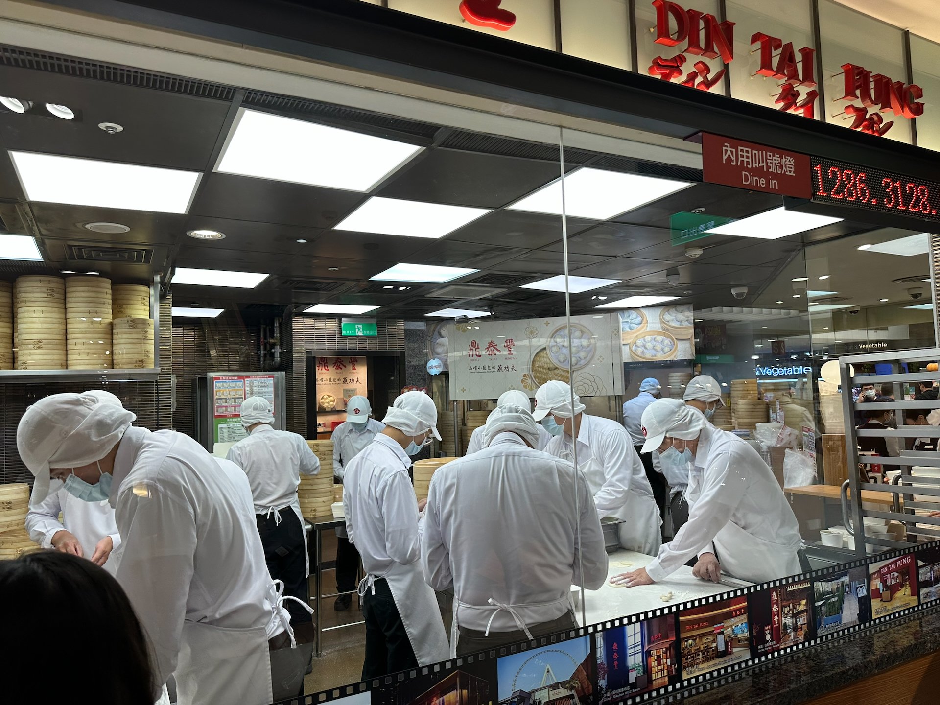  This restaurant, like many, features their signature show kitchen where you can watch the chefs meticulously hand-fold the famous  xiaolongbao.  