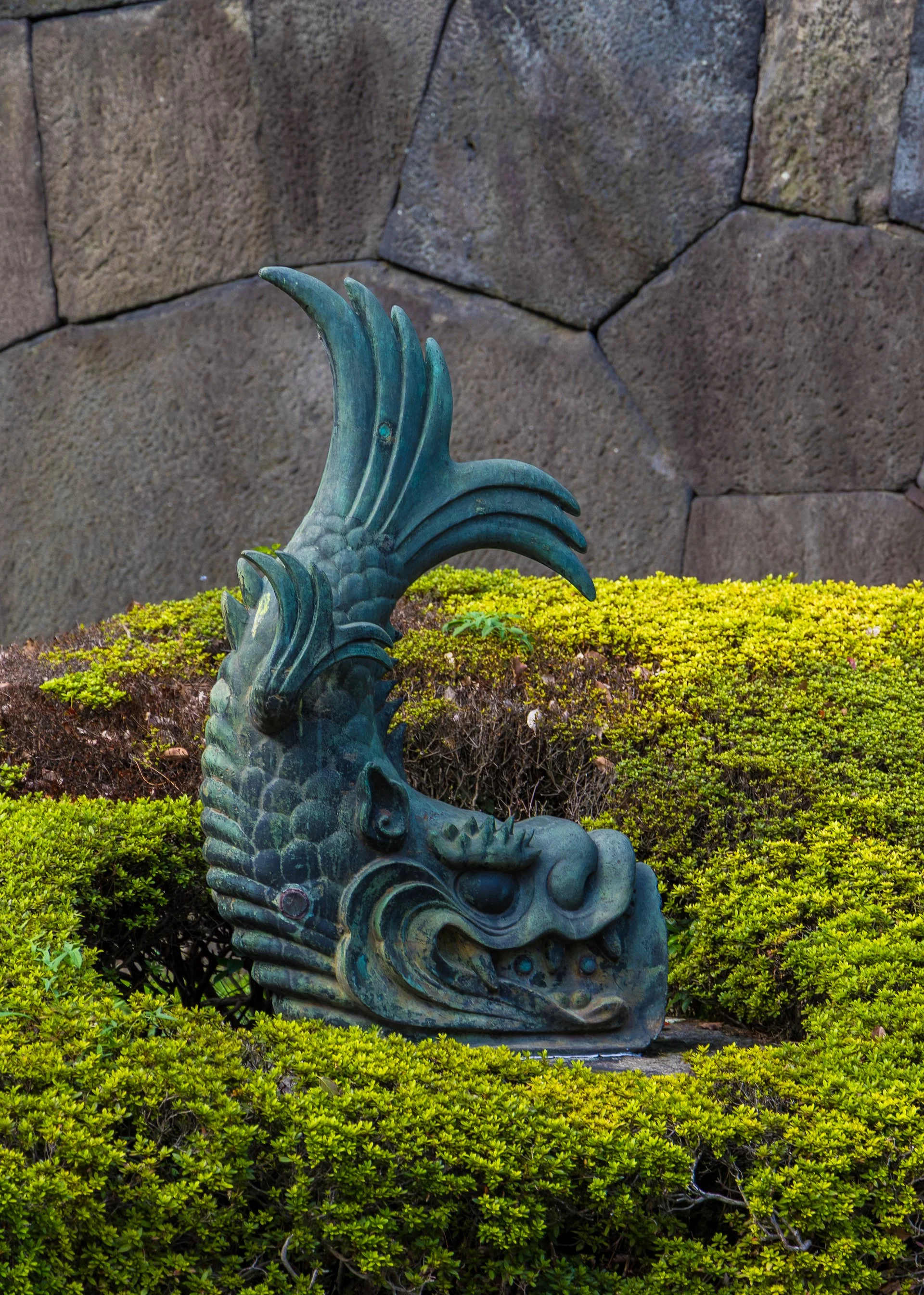  JUst inside the front gate, there was this cool fish sculpture. 