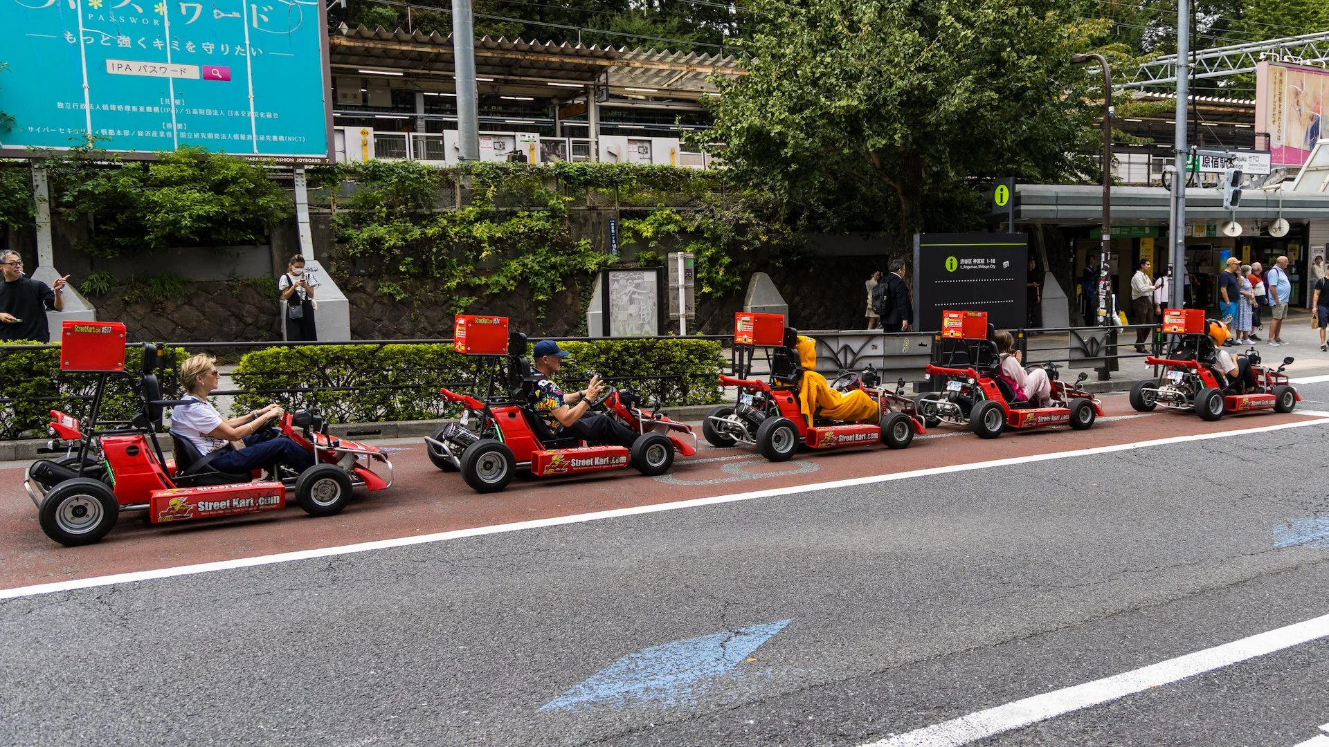  More of the crazy go carts! This was typical - you’d see s whole group, all dressed up if costumes zipping around the city. 