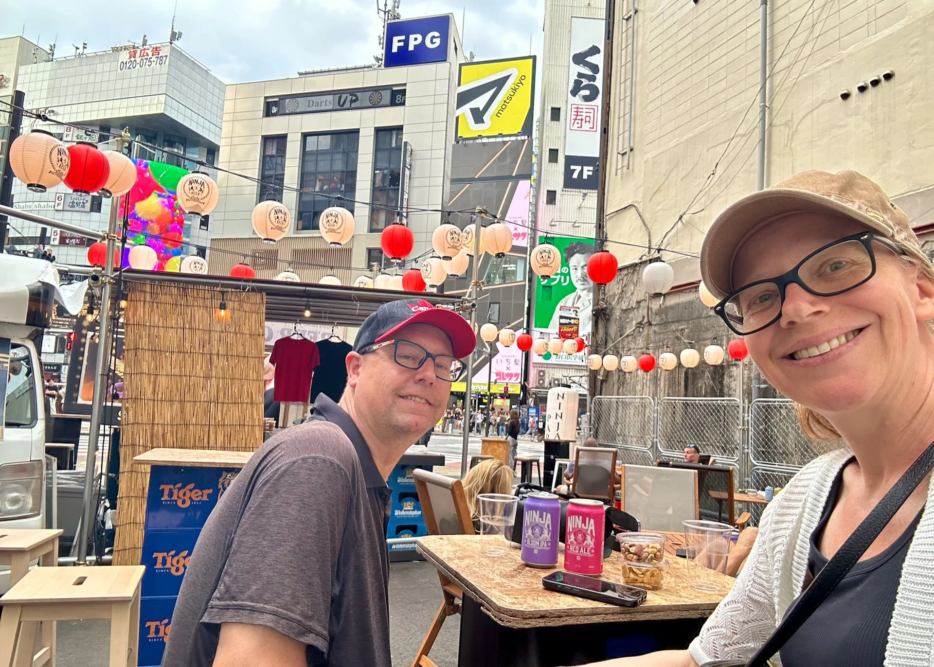  This ended up being a fun place to rest our weary feet, enjoy a beer or two and watch the people go by.  