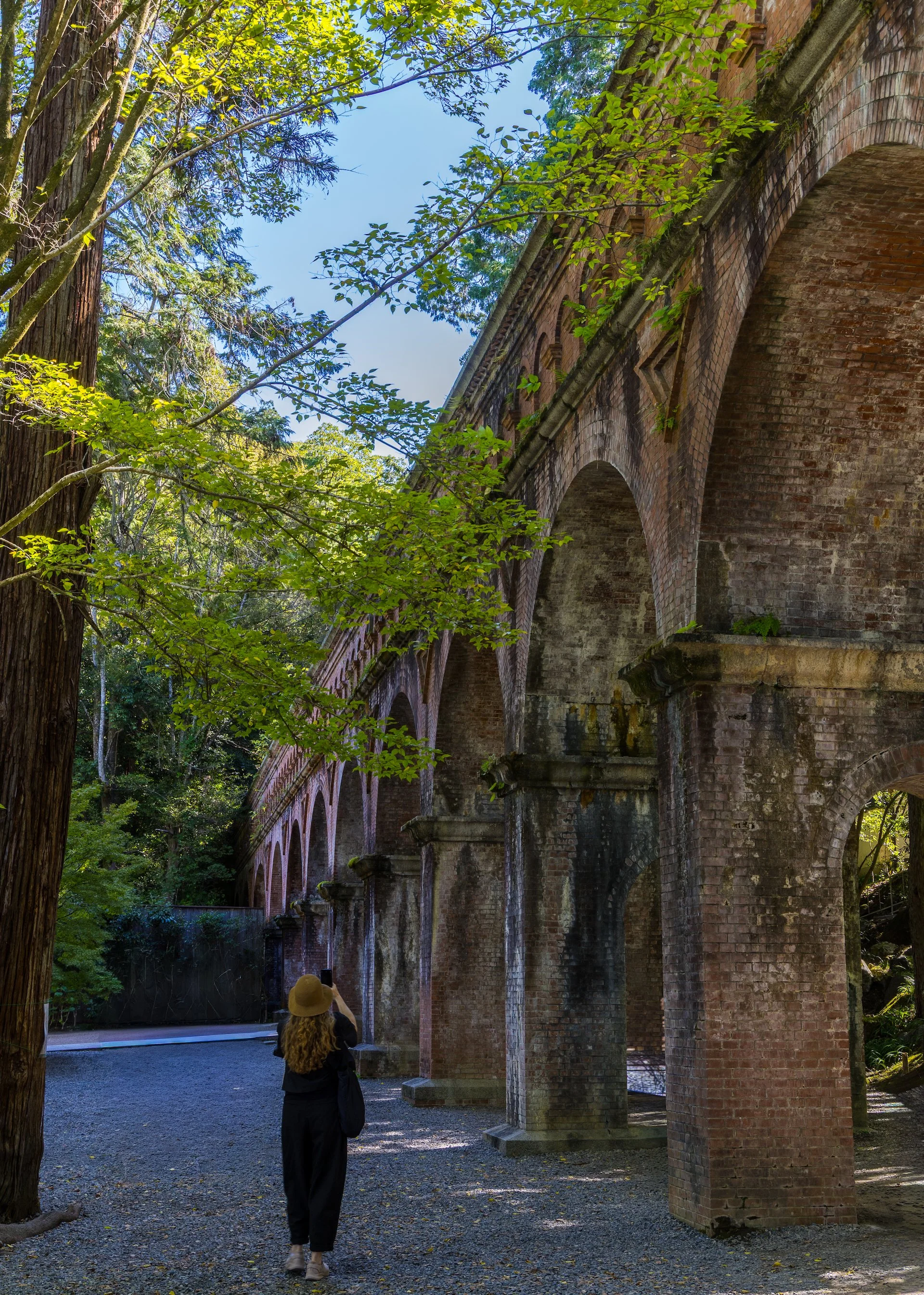  Justine provides a sense of scale for the aqueduct.  