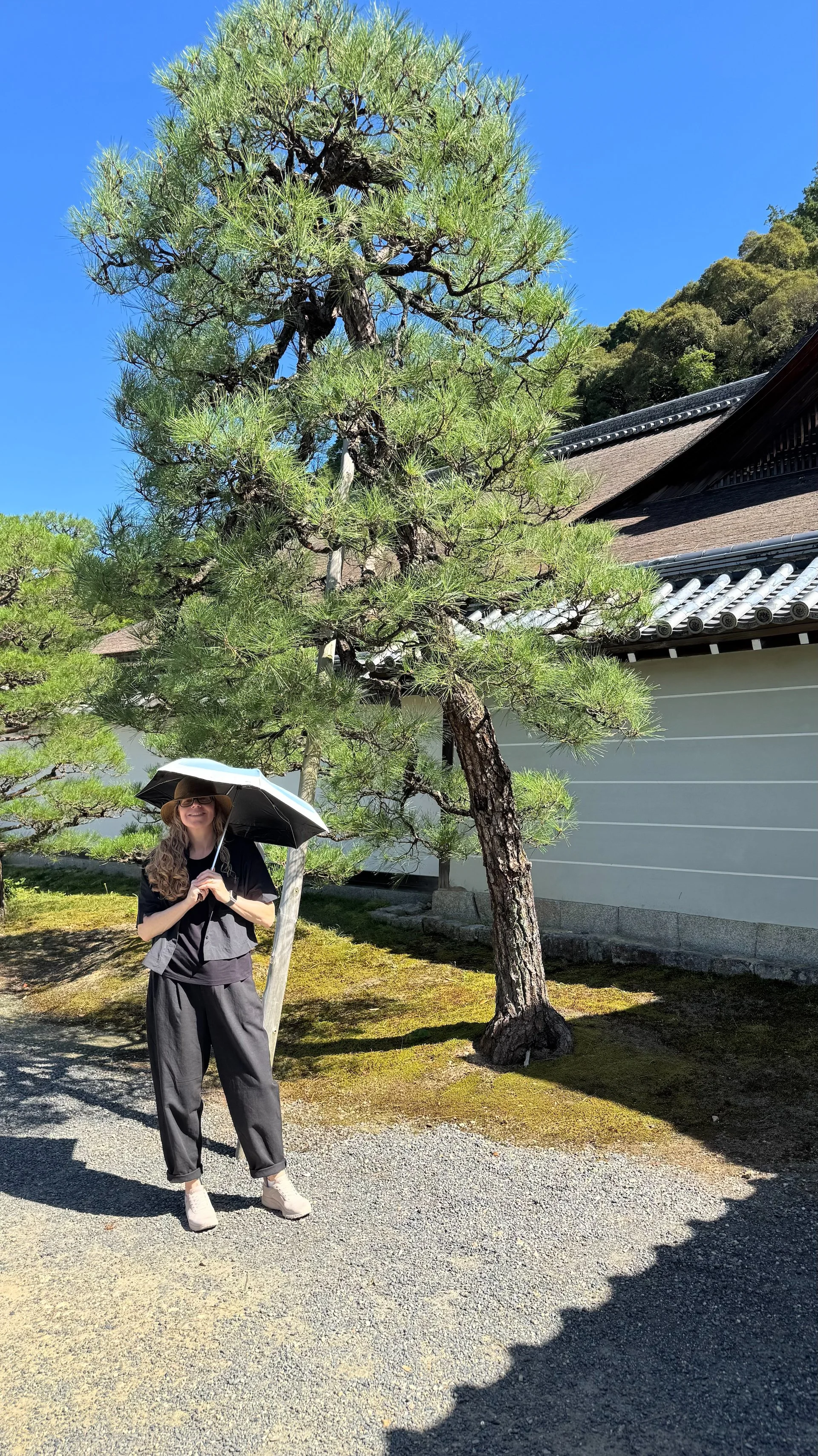  Justine finally had a chance to use her parasol.  
