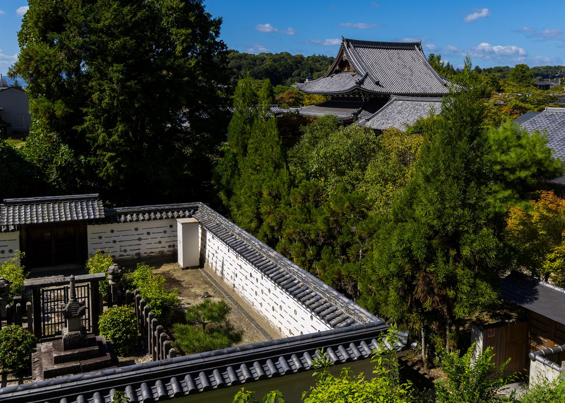  The Path was slightly elevated, and offered nice views. In this case it looked down into a temple gravesite.  