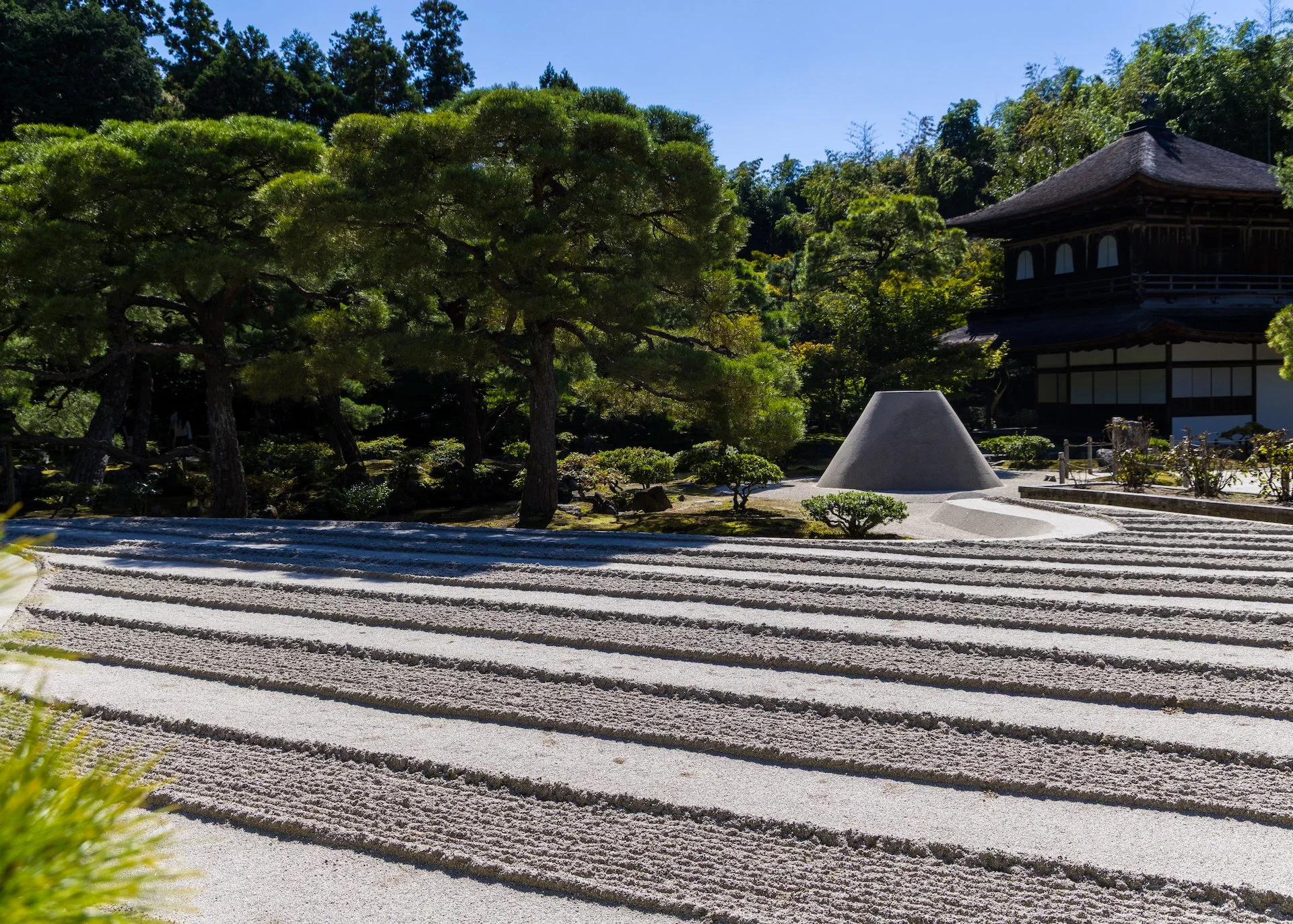  Sea of Silver Sand and the cone-shaped Moon Viewing Platform 