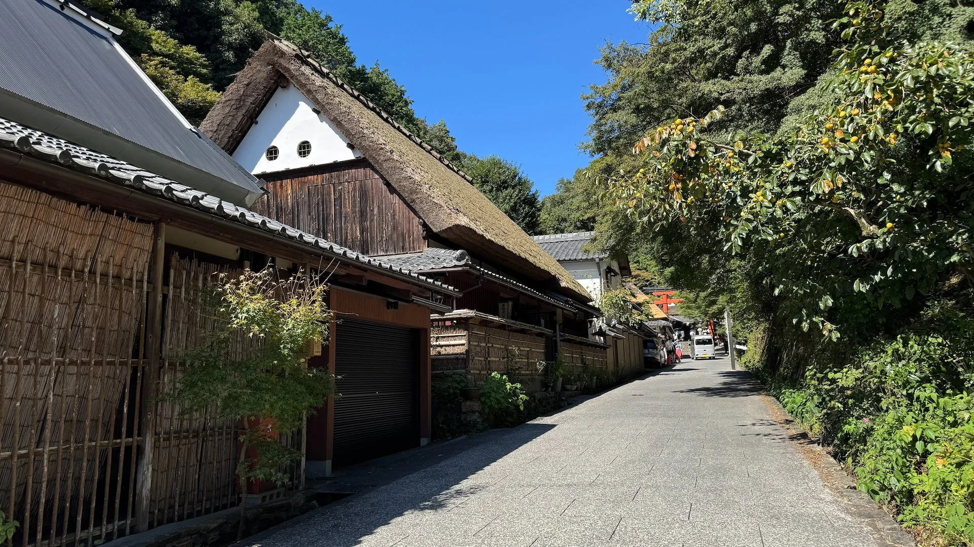  It was a tiny little street through the village. 