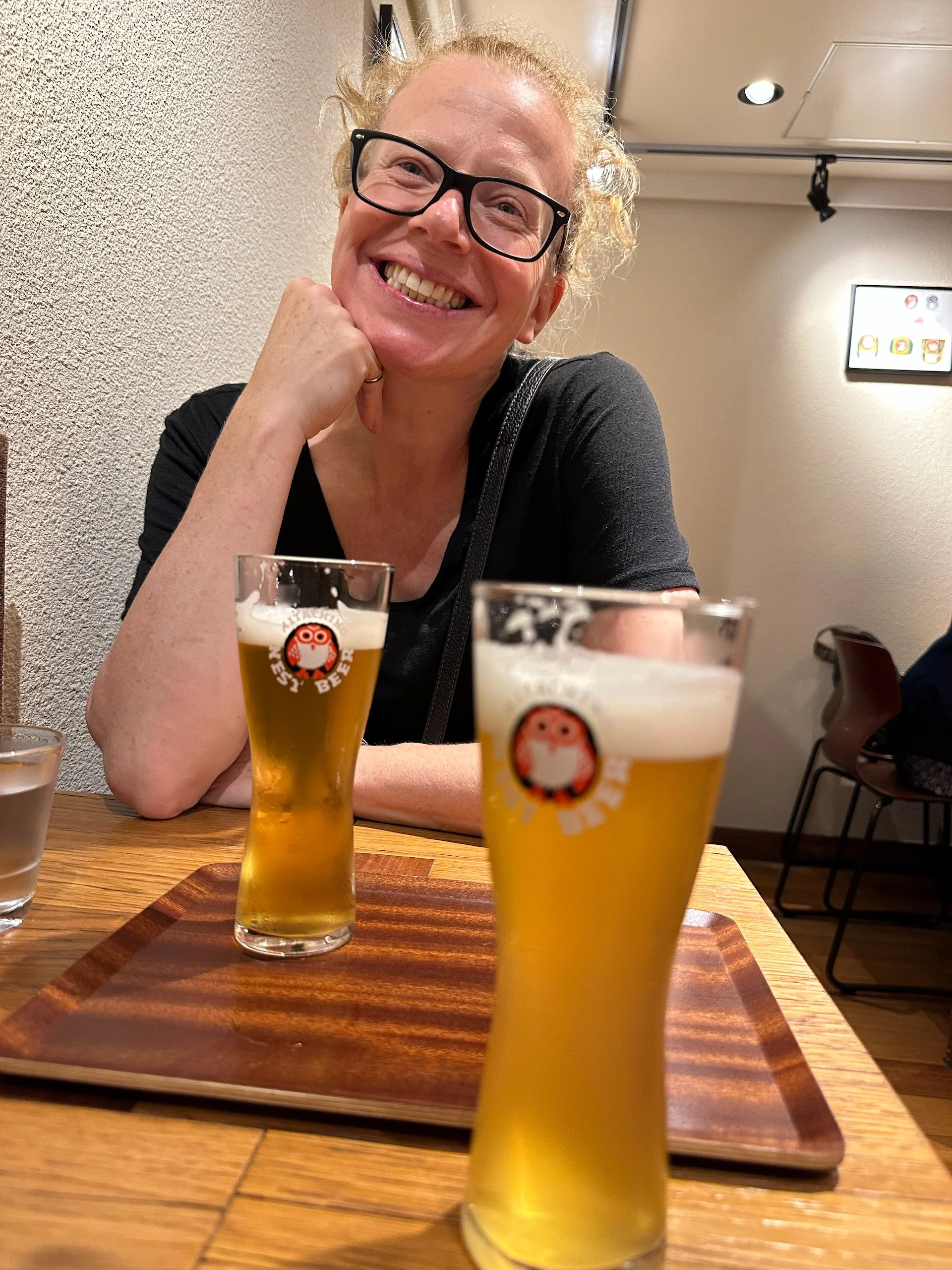  One last beer at our little brewery. 