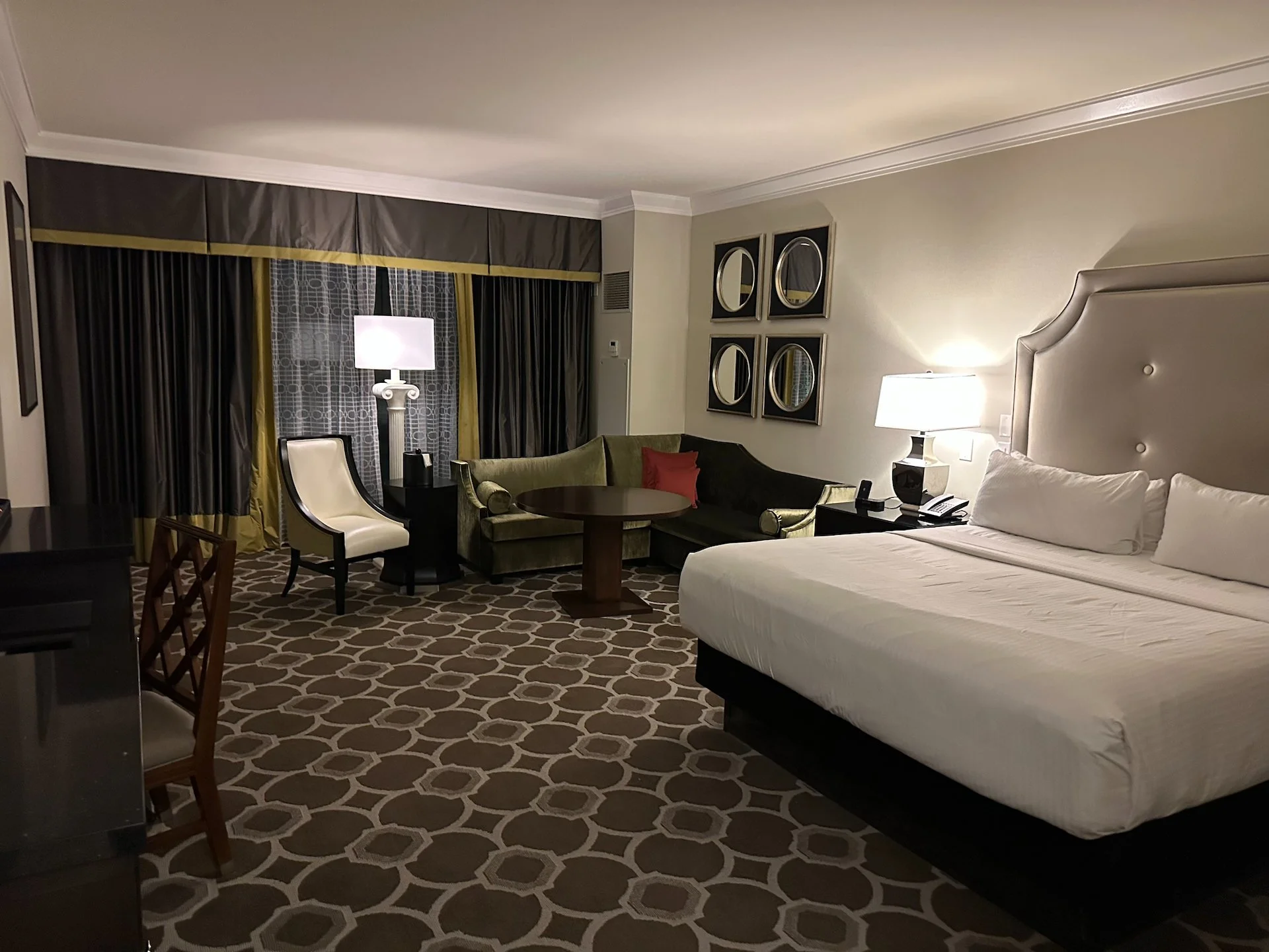  My room - it was a bit bigger than a standard room. It was nice enough and thankfully had a proper working area. 