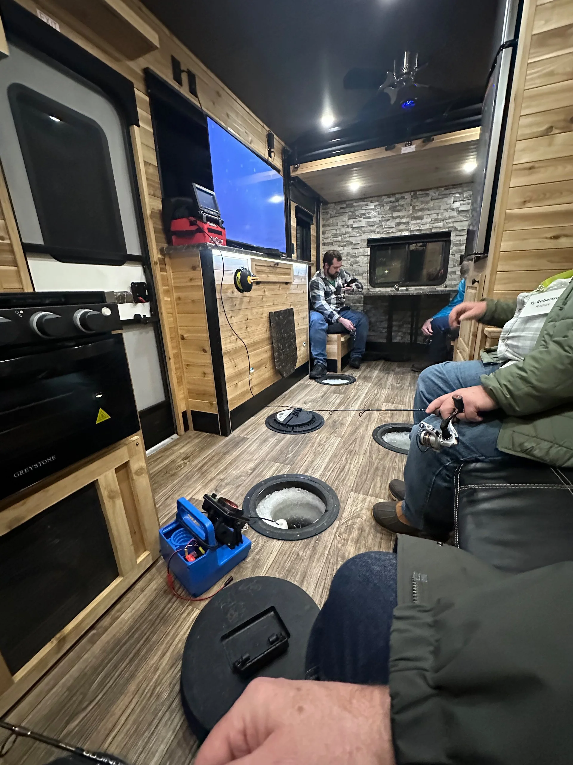  These things were crazy! Full on trailers with heating, full kitchens, TVs and of course no floor! 