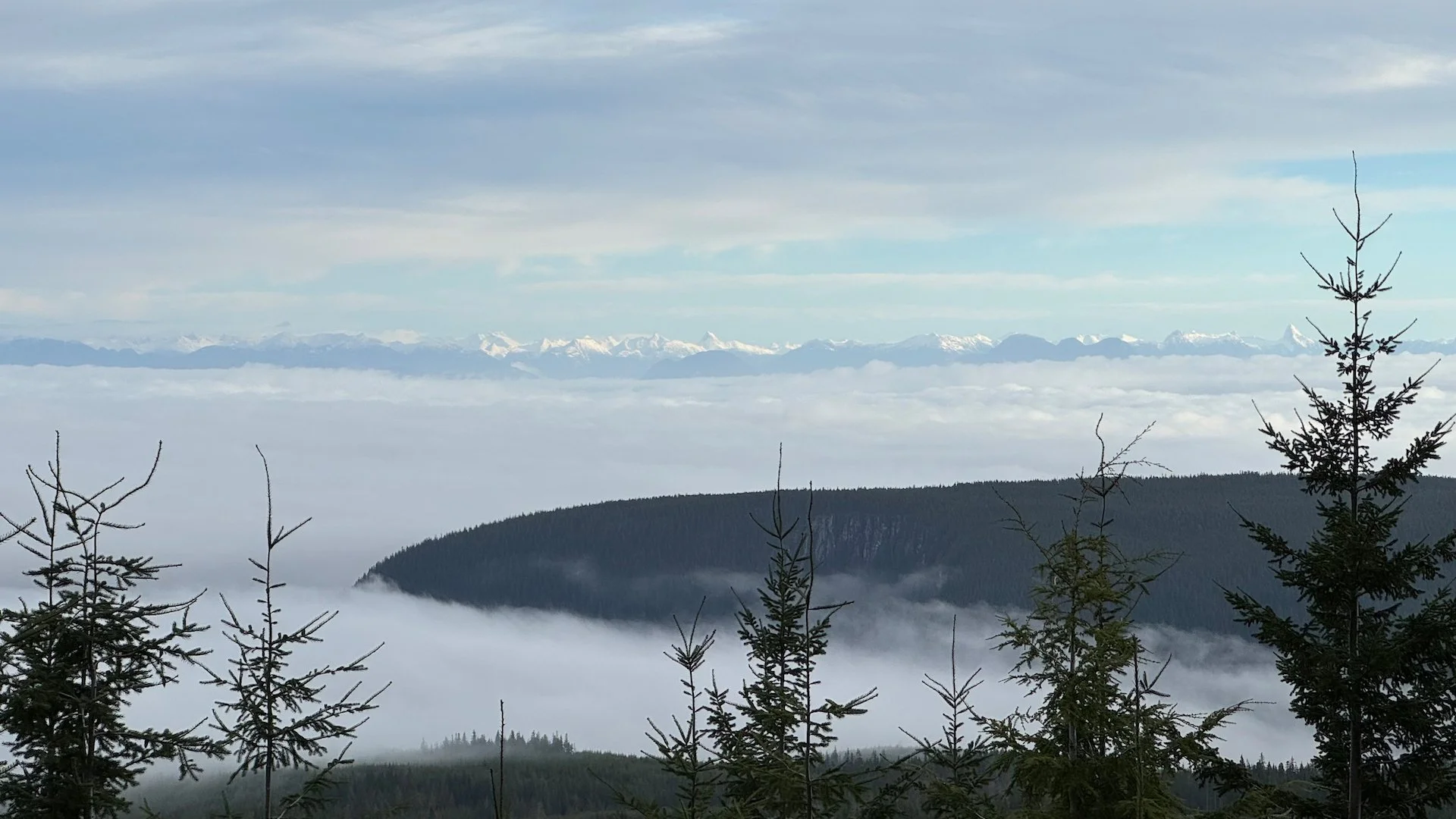  There was a bit of low-lying cloud hanging in the valley. 