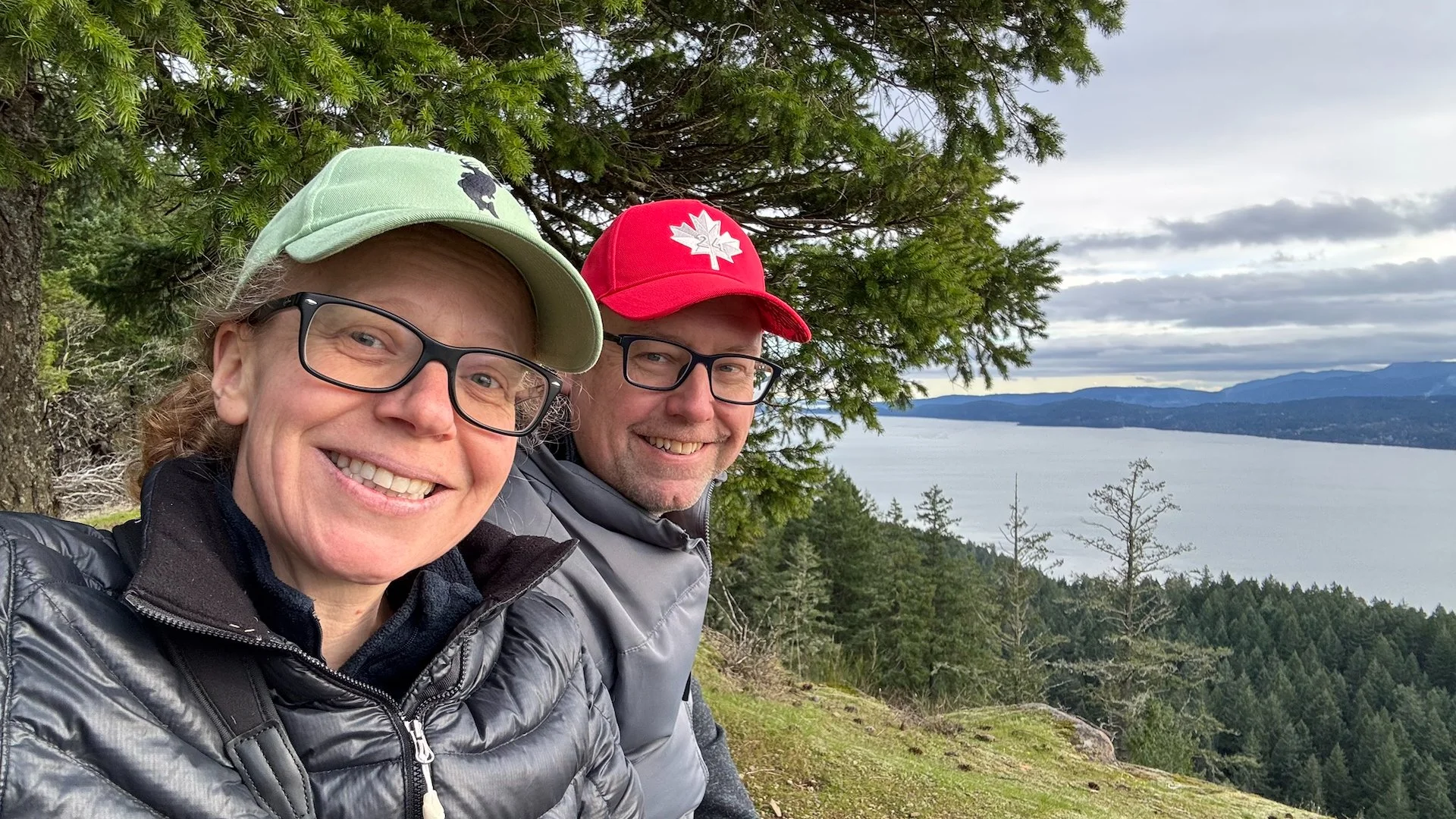  Enjoying the view and the company. 