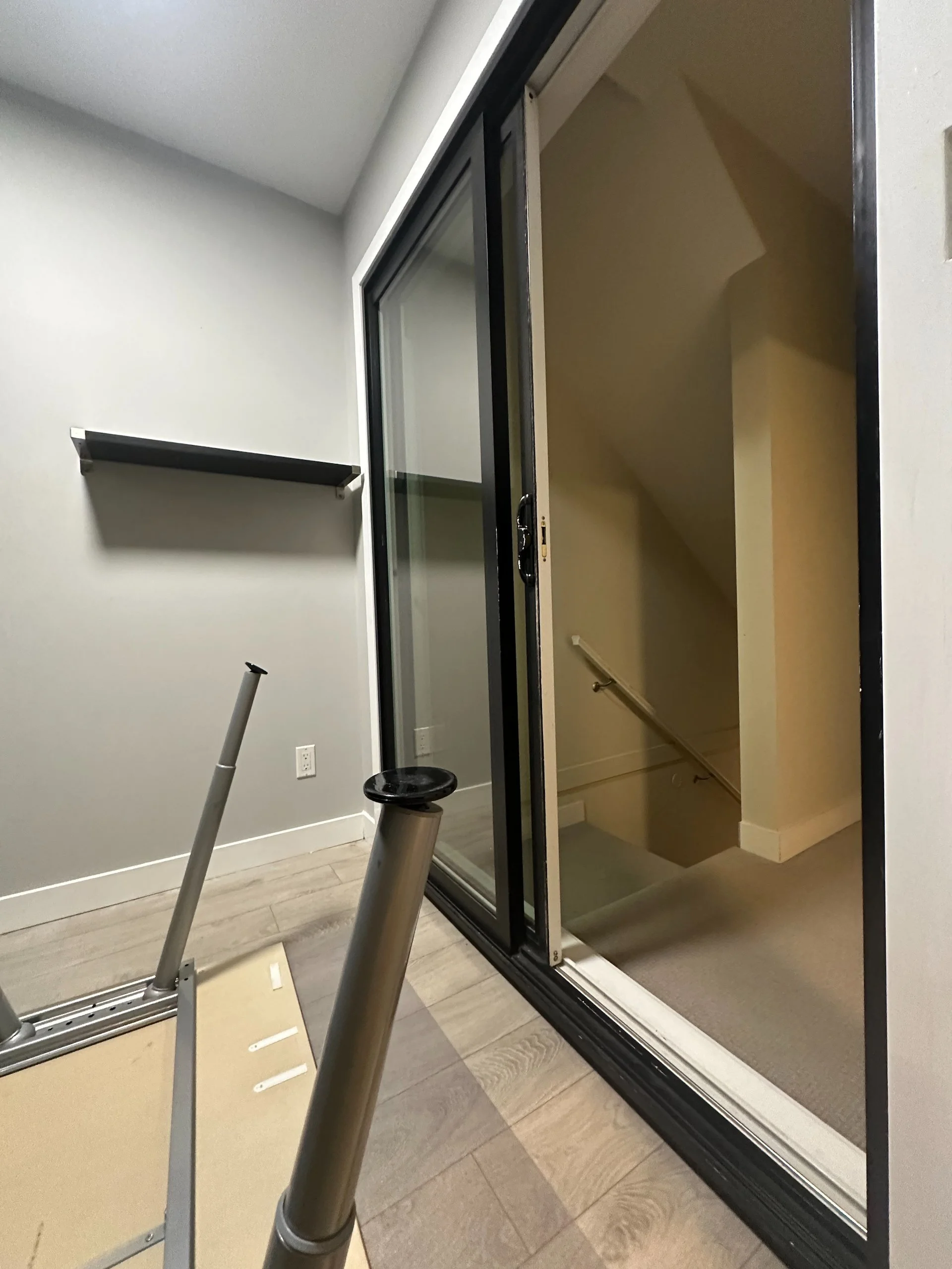  Soon, the damn glass doors would be gone! 