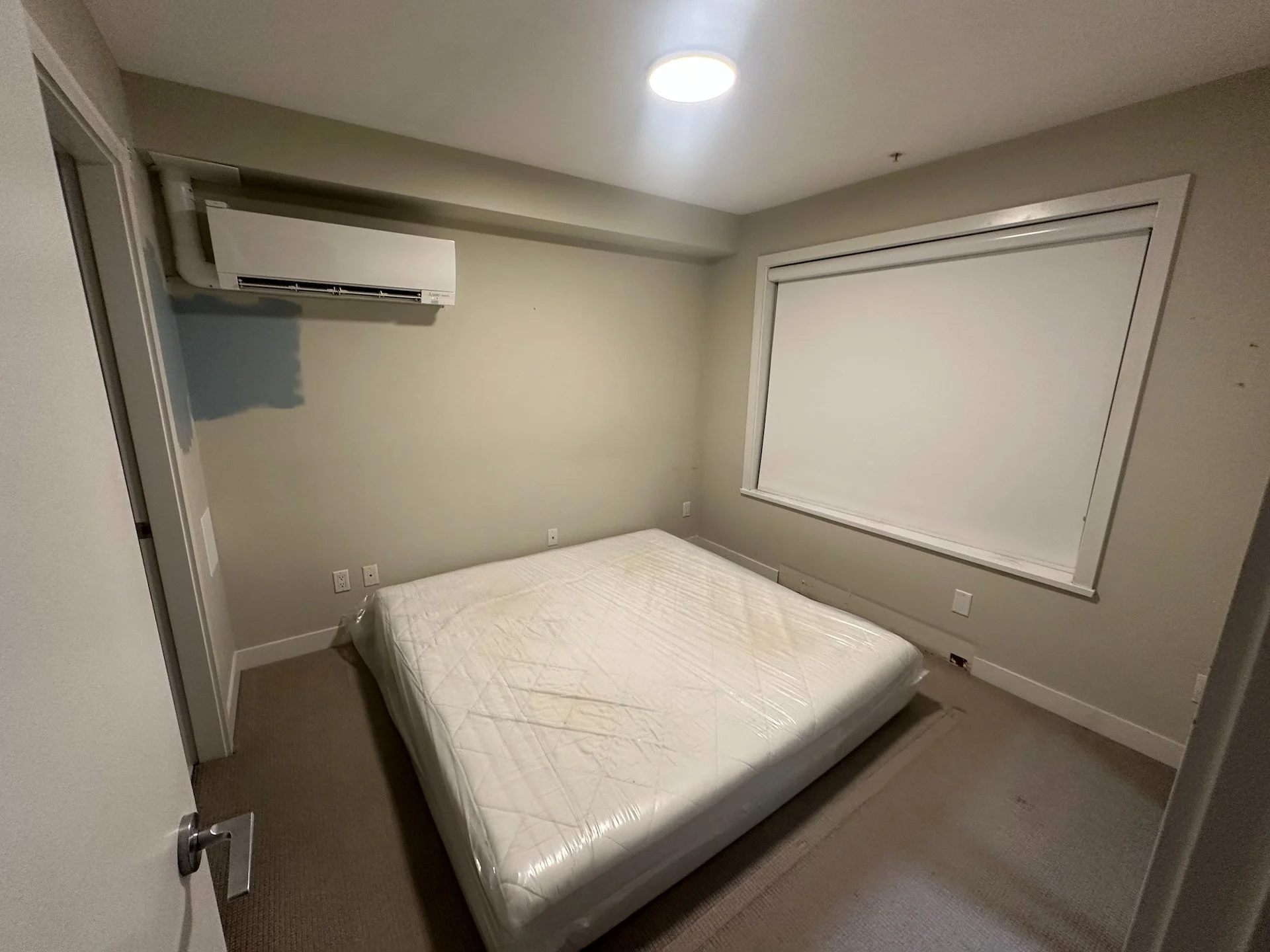  Master bedroom. You can see us experimenting with colour on the walls.  
