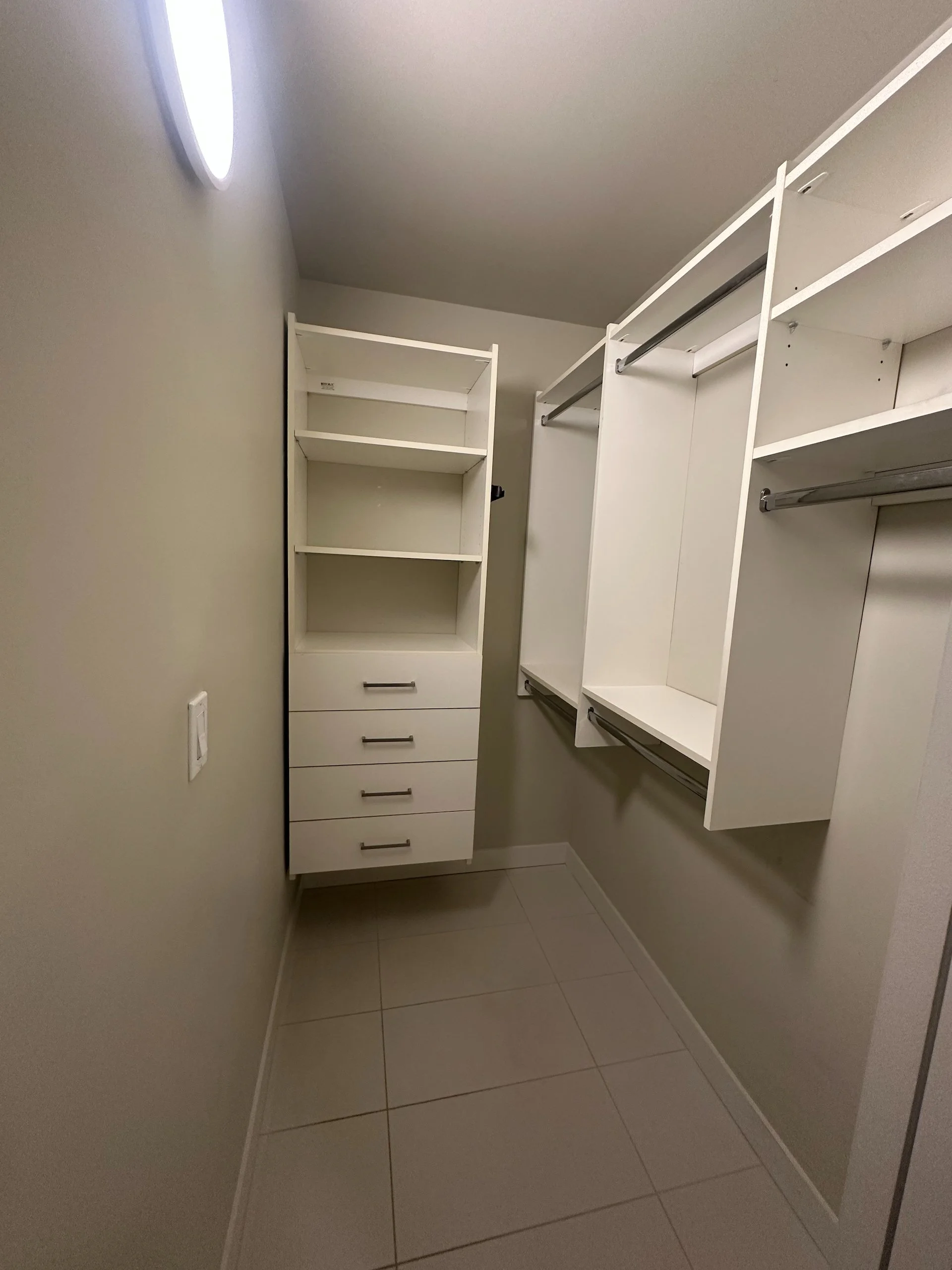  Closet in the master bedroom. 