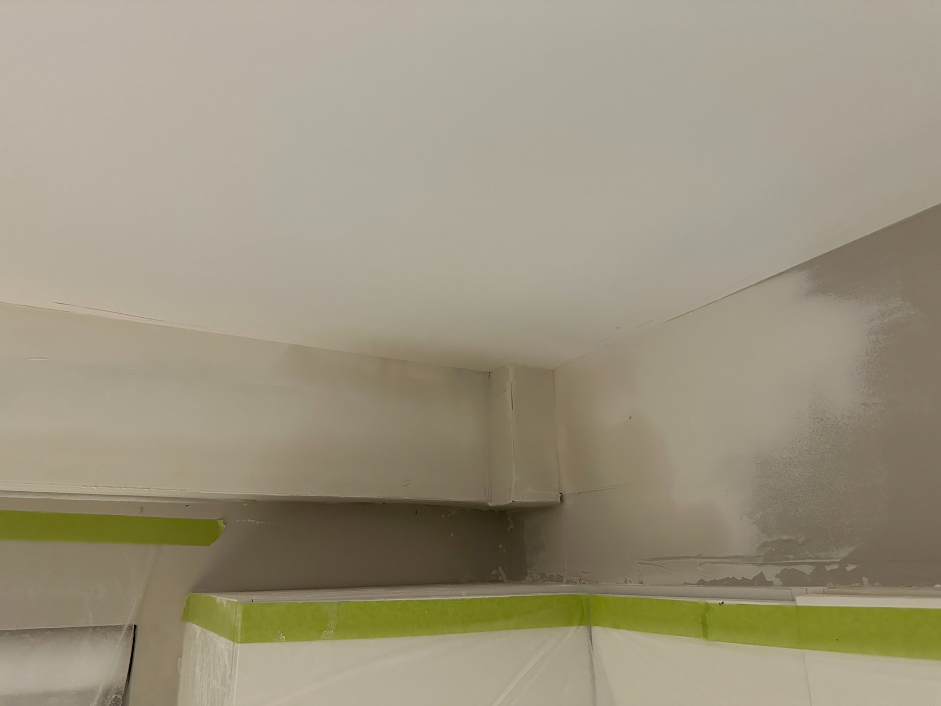 They needed to build up drywall mud over a few days, refilling then sanding it back.  