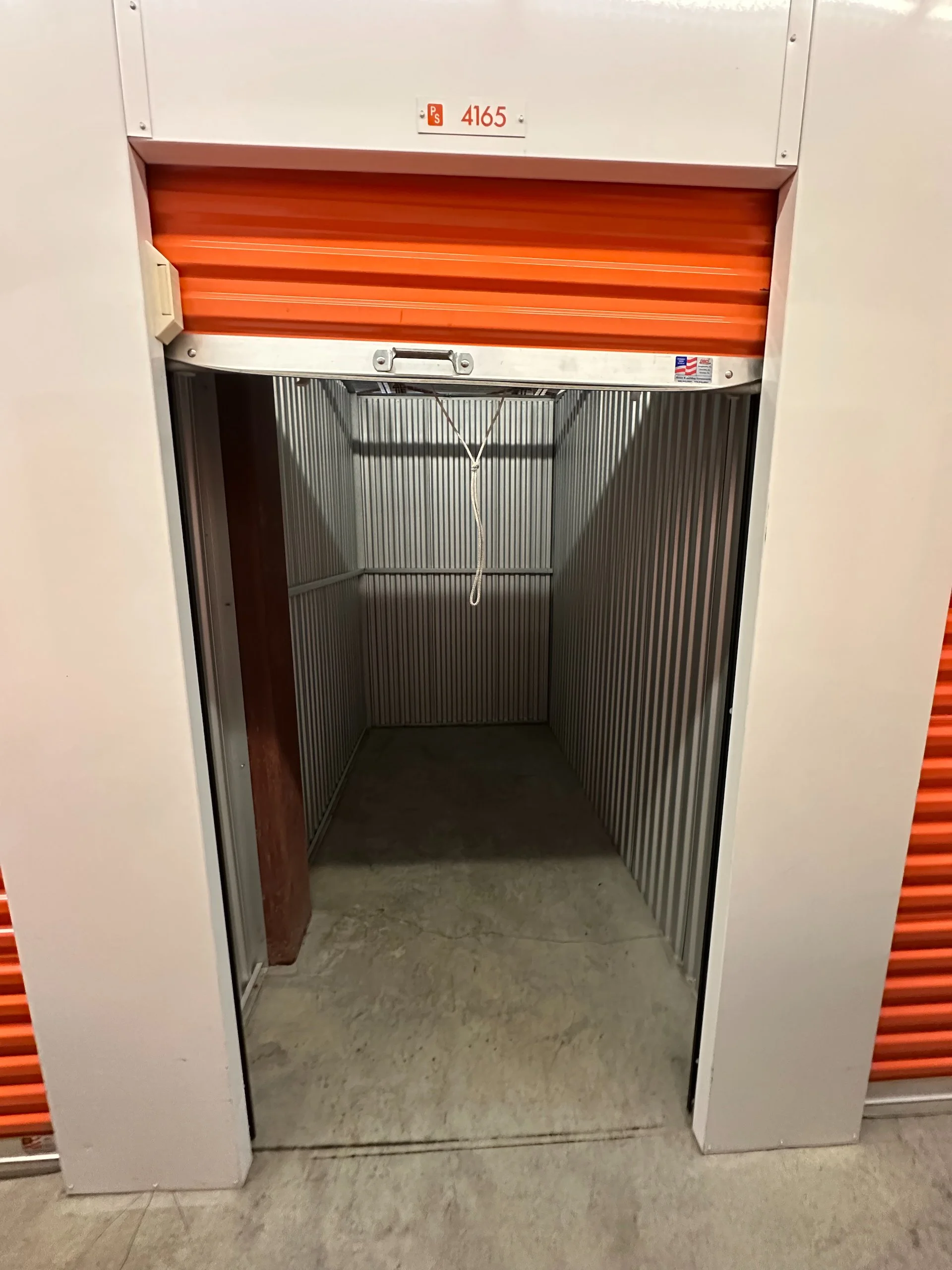  Success! An empty storage locker! 