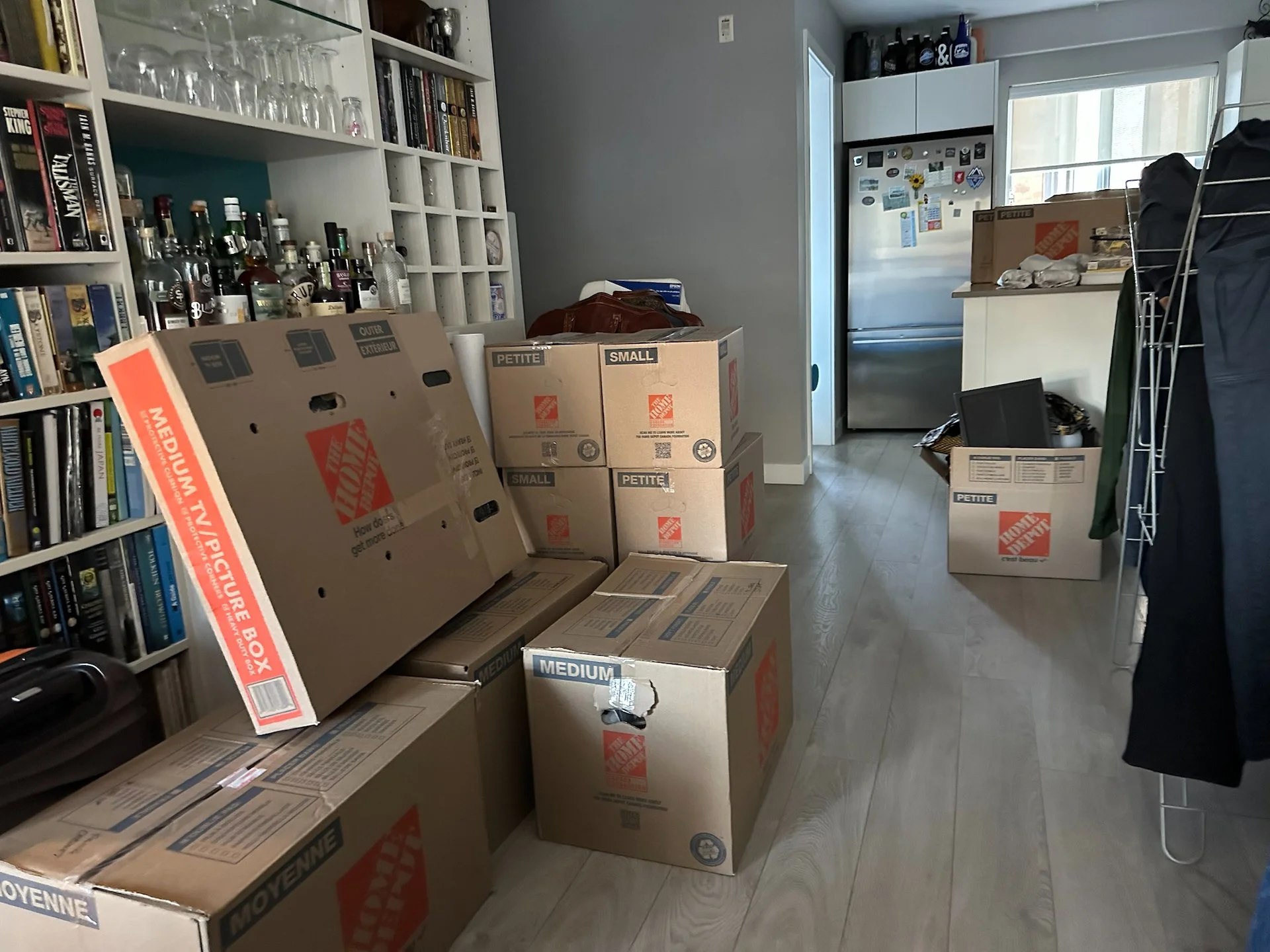  But the place was full of boxes as we figured out how to put everything back together. 