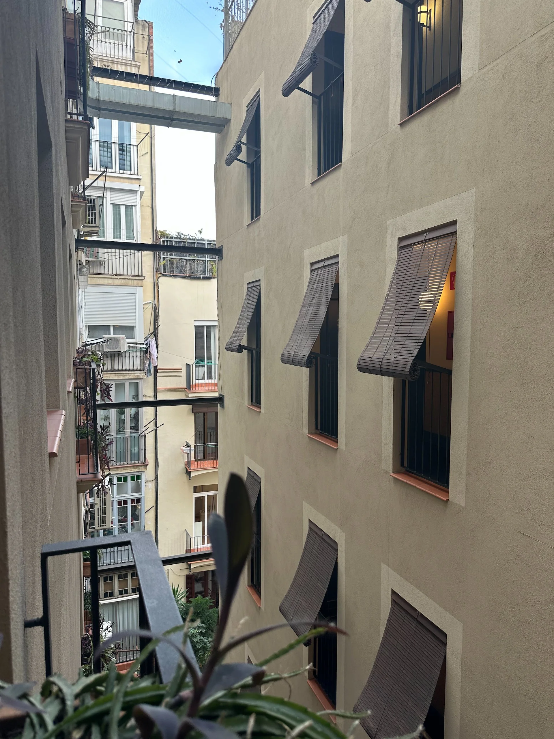  My room looked out over this small courtyard in the center of the building.  