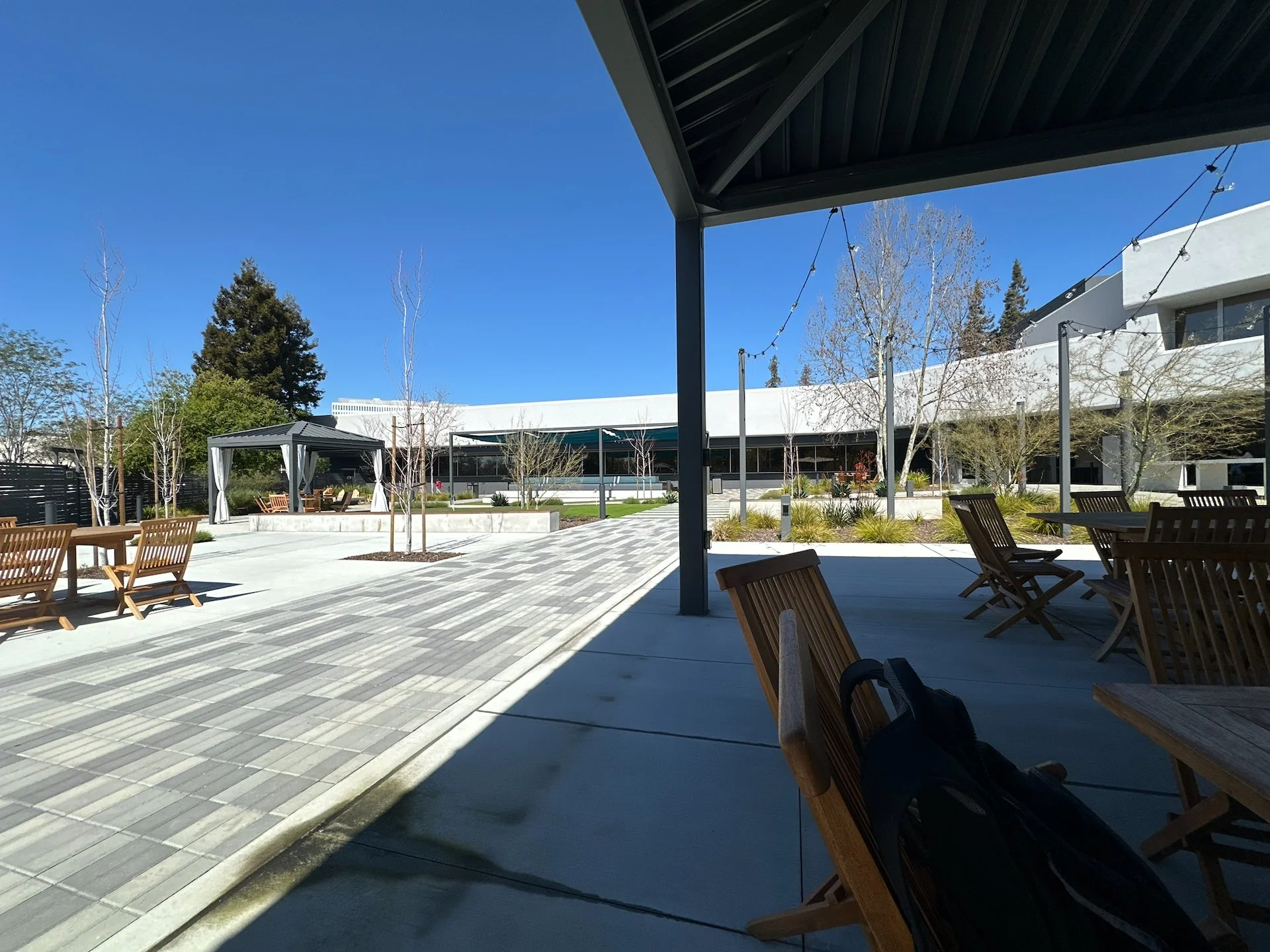  What was amazing to me was that almost no one was sitting outside! I guess the Californians are so used to perfect weather that it wasn’t the novelty that it was for me after our winter of rain. 